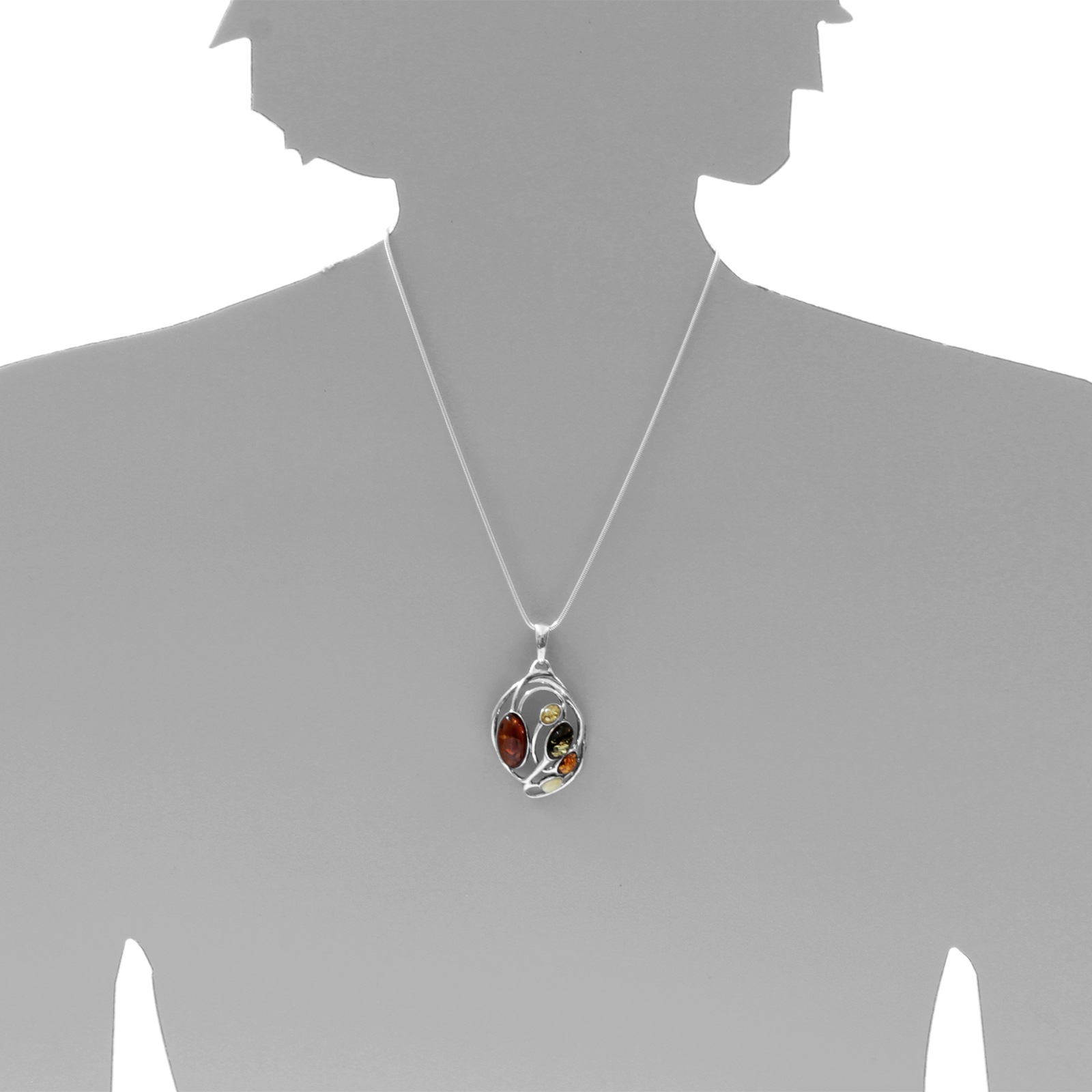 OSTSEE-SCHMUCK Kette mit Anhänger »- Loreen - Silber 925/000 - Bernstein«