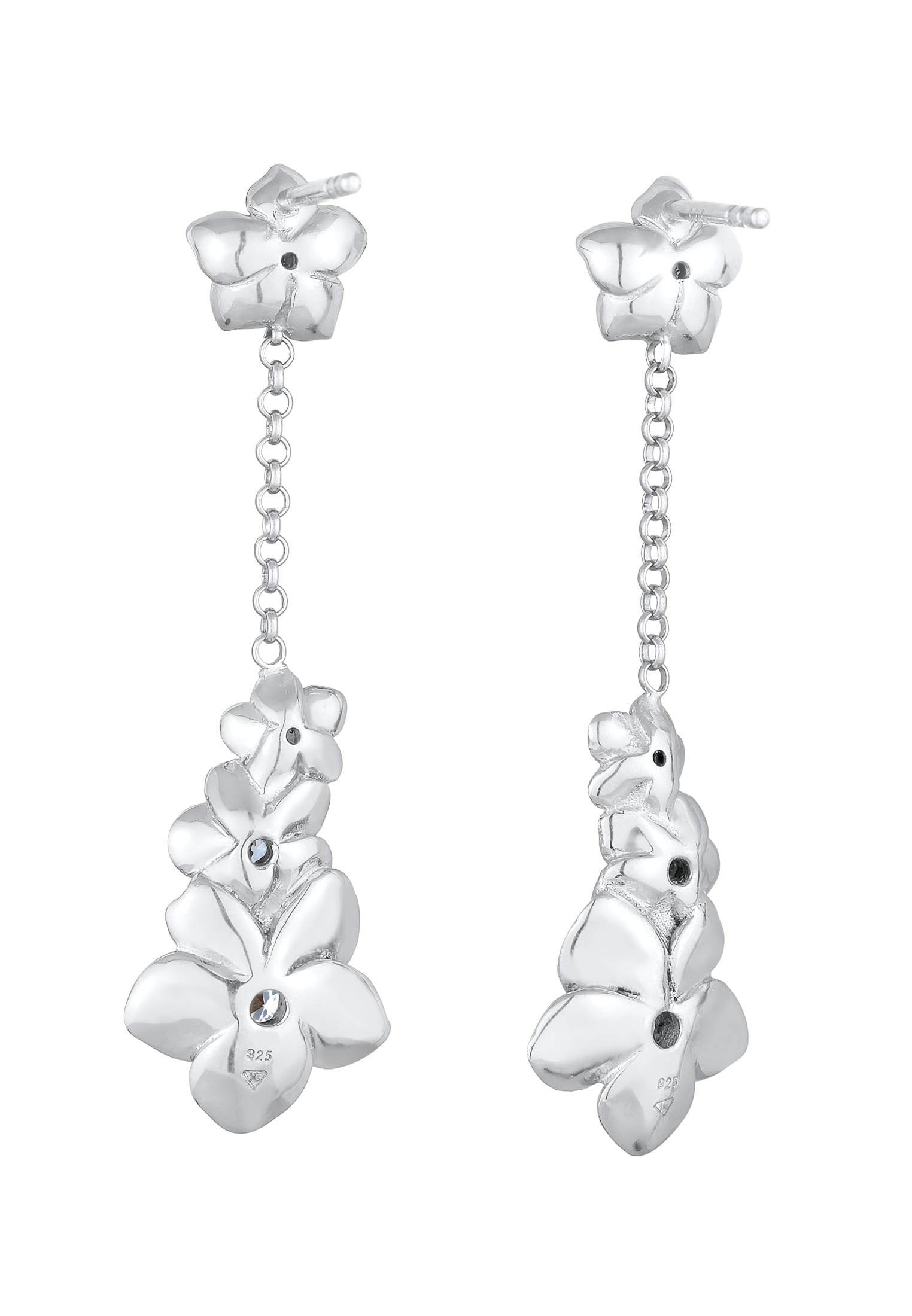 Elli Paar Ohrstecker »Ohrringe Ohrhänger Blüten Zirkonia Flower Floral 925 Silber«