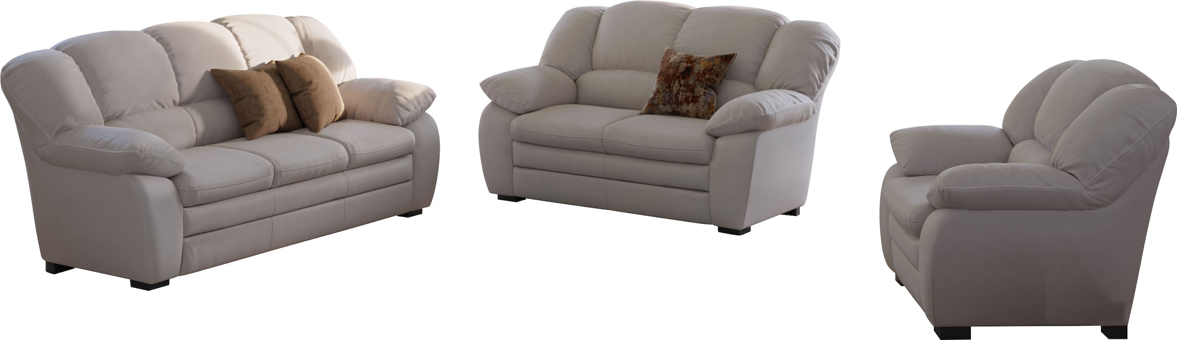 COTTA Polstergarnitur »Casino, Sofa Set, 3-2-1 Sitzer, Wohnzimmer Garnitur« Set, 3 tlg. Sessel, 2-Sitzer, 2,5-Sitzer, hohe Rückenlehne