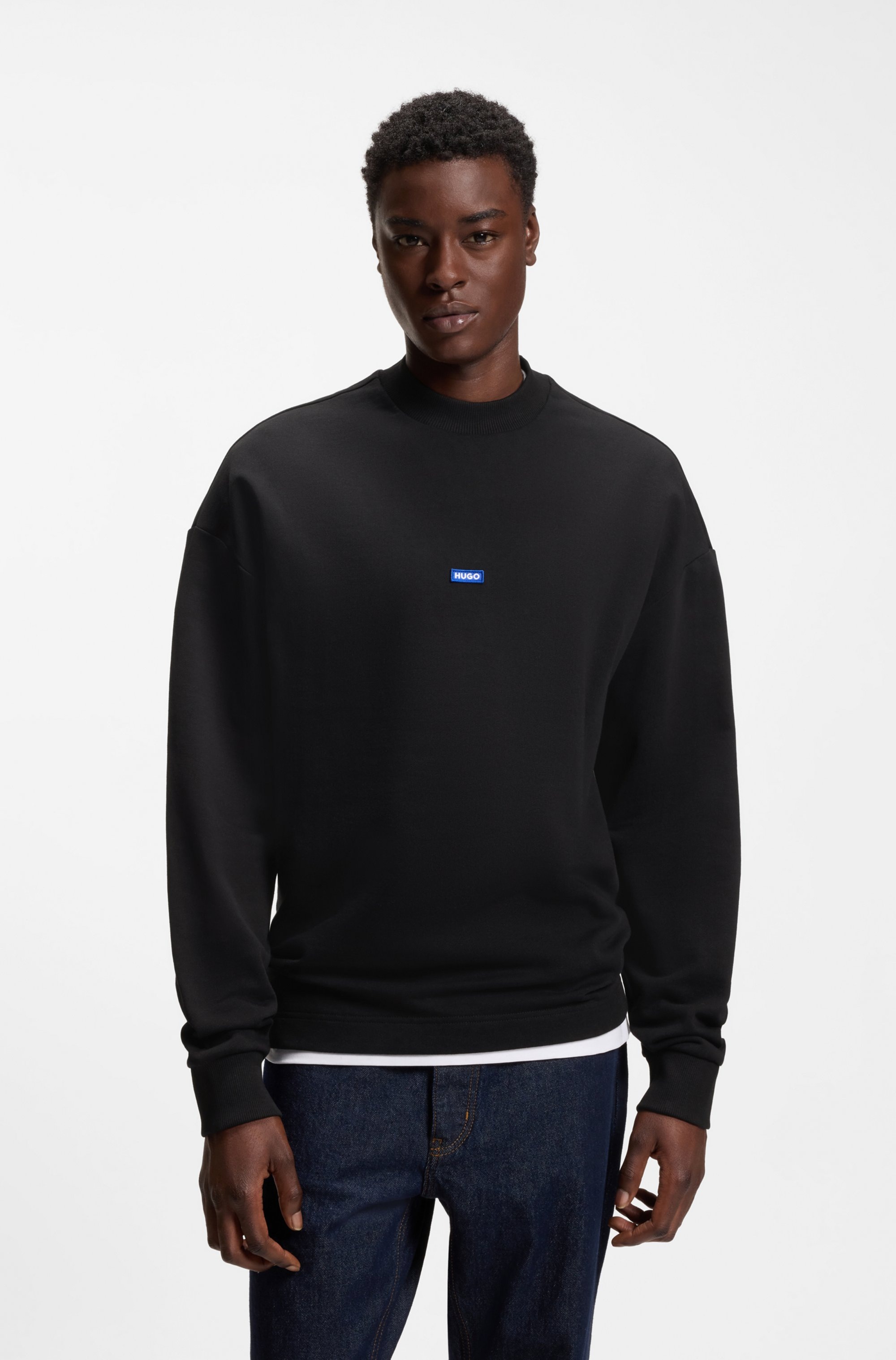 HUGO Blue Sweatshirt »Nedro«, Rundhalsausschnitt, Regular Fit,  Logo-Patch

