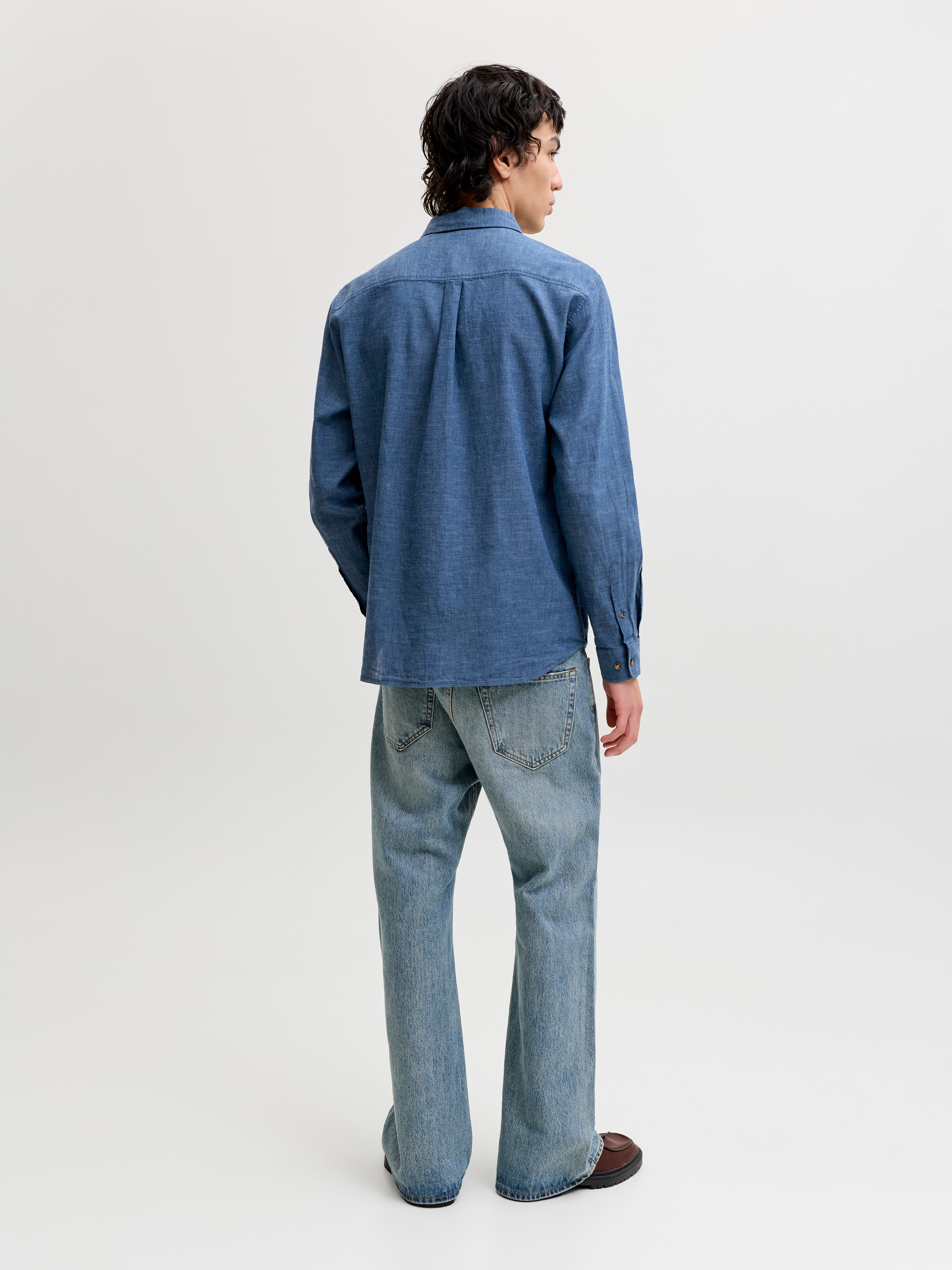 Jack & Jones Langarmhemd »JJESUMMER LINEN BLEND SHIRT L/S SN« Baumwollmischung, regular fit