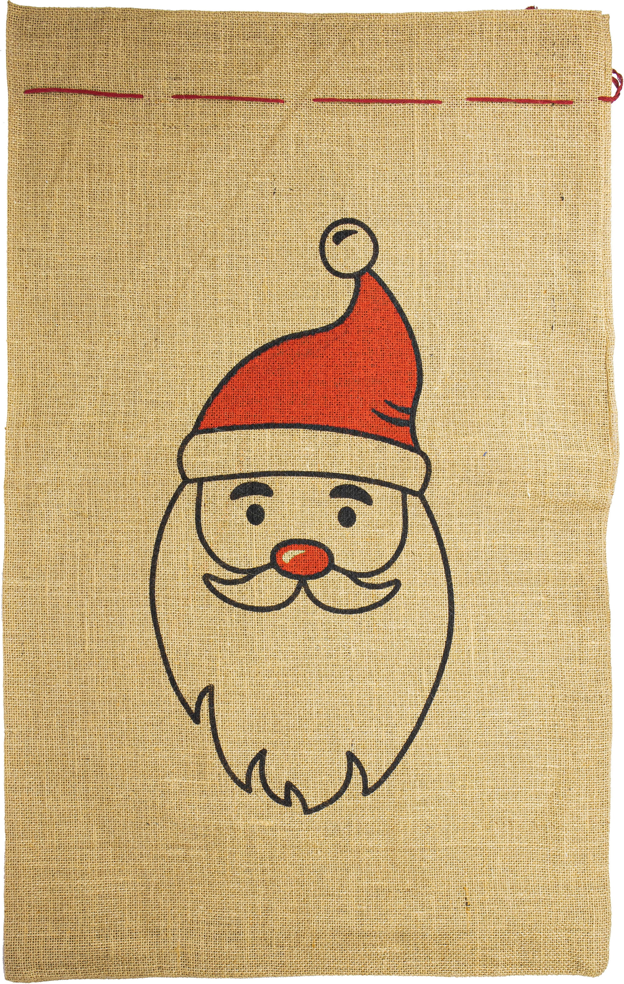 Weihnachtsfigur »Jutesack Aideon, mit Weihnachtsmann«, Weihnachtsdeko mit Santakopf,...