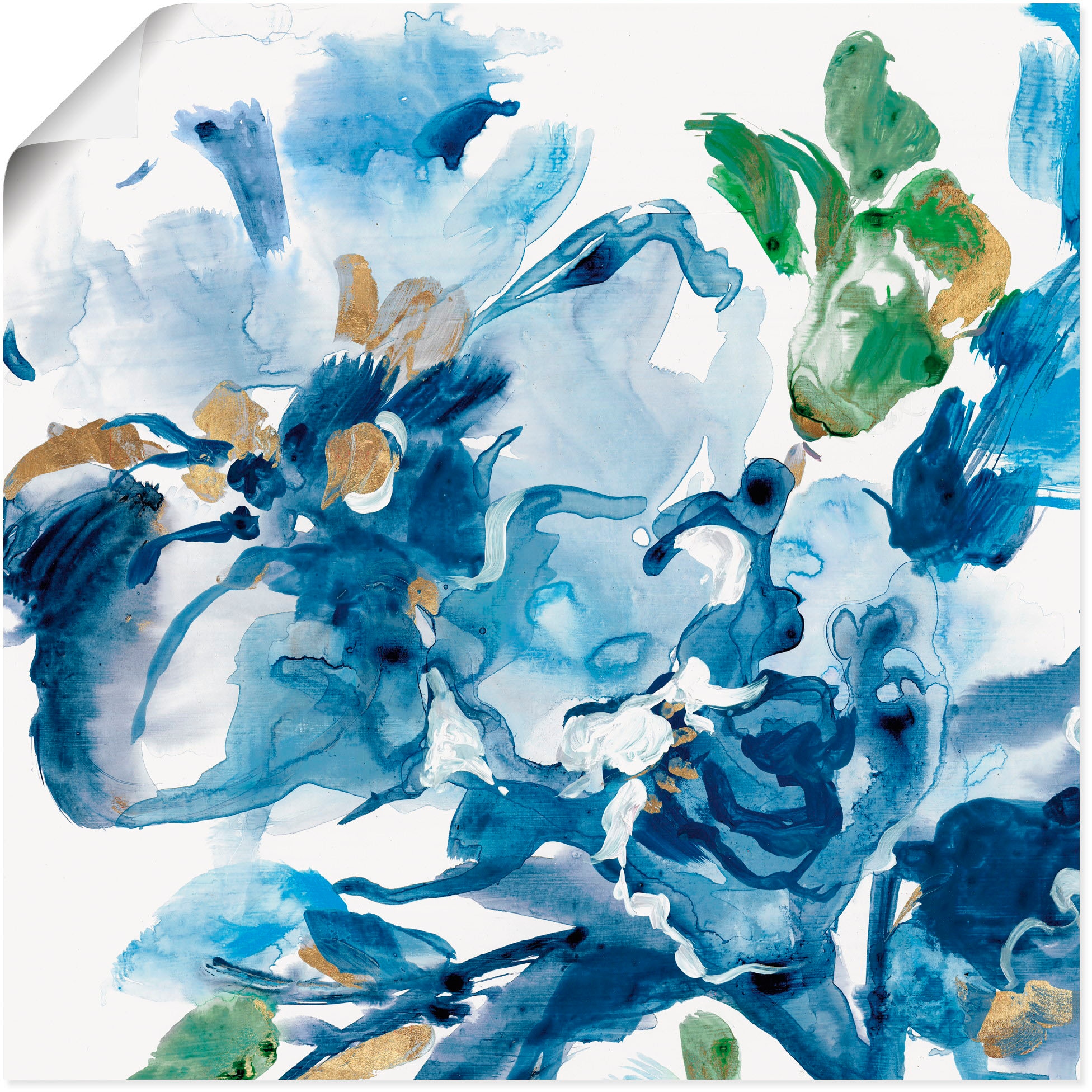 online Größen Blumenbilder, Wandaufkleber Artland (1 kaufen Wandbild in Poster Alubild, OTTO versch. als bei oder Leinwandbild, »Cerulean St.), Floral«,