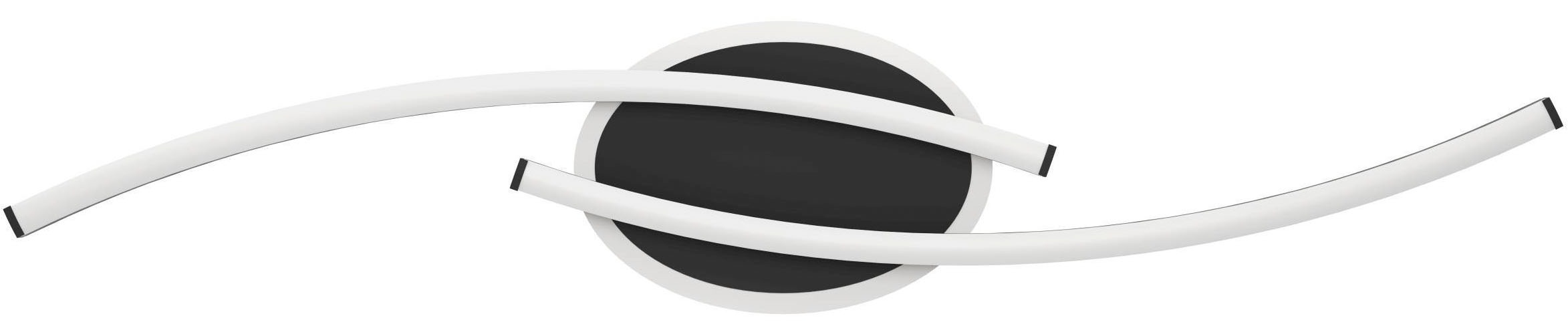 EGLO Deckenleuchte »Lungolago Deckenlampe, Bürolampe Decke, Metall und Kunststoff, Lampe« LED-Modul 1 Stk. Neutralweiß Wand-/Deckenleuchte - L74 x B14 x H6 cm - schwarz - 12W inkl.