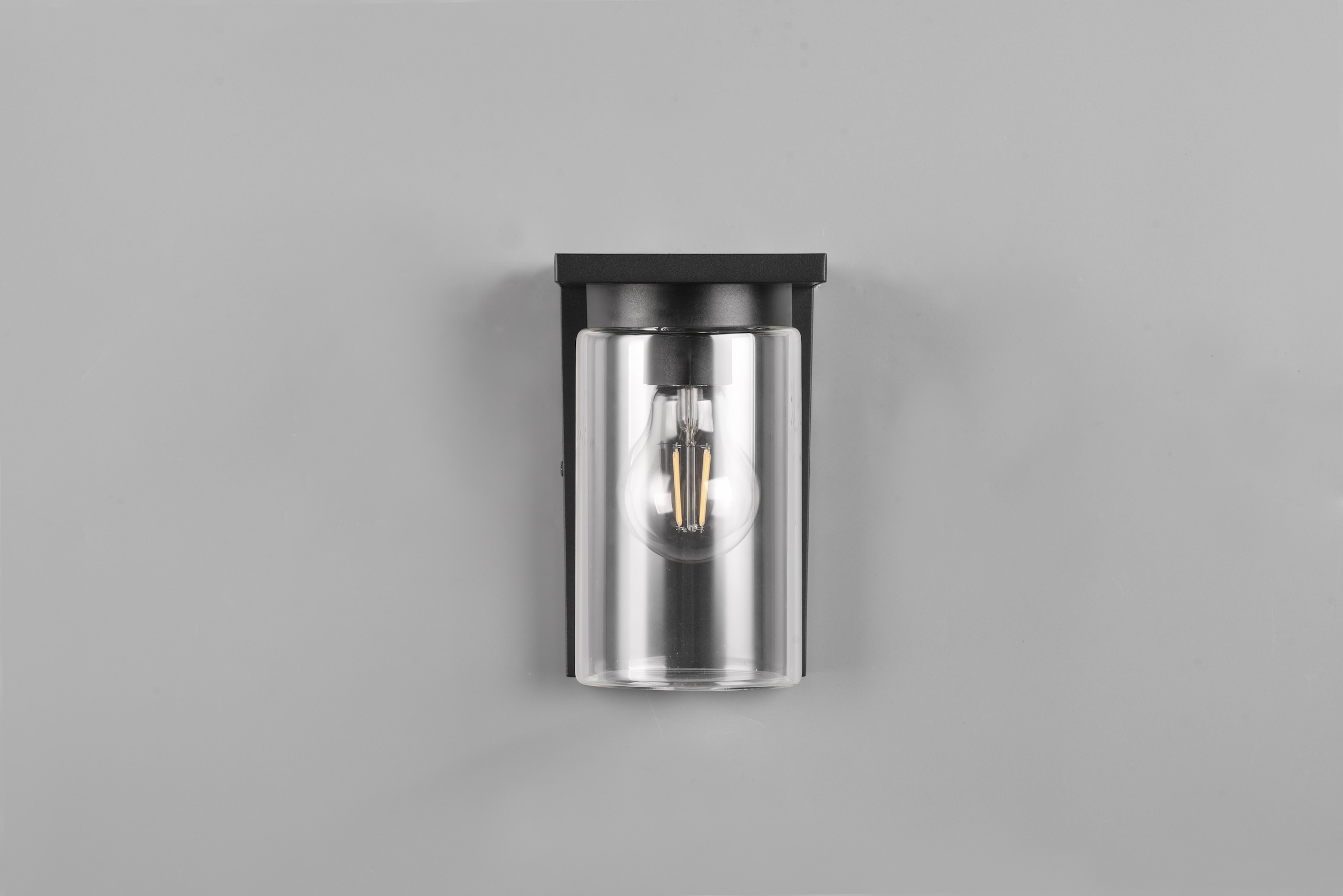 TRIO Leuchten Außen-Wandleuchte »ARDILA, Outdoor Fassadenleuchte mit Glasschirm, Dämmerungssensor« E27 1 Stk. warmweiß - kaltweiß exkl 1x E27 max 40W, IP44, Wandlampe für Hauswand Garten Terrasse