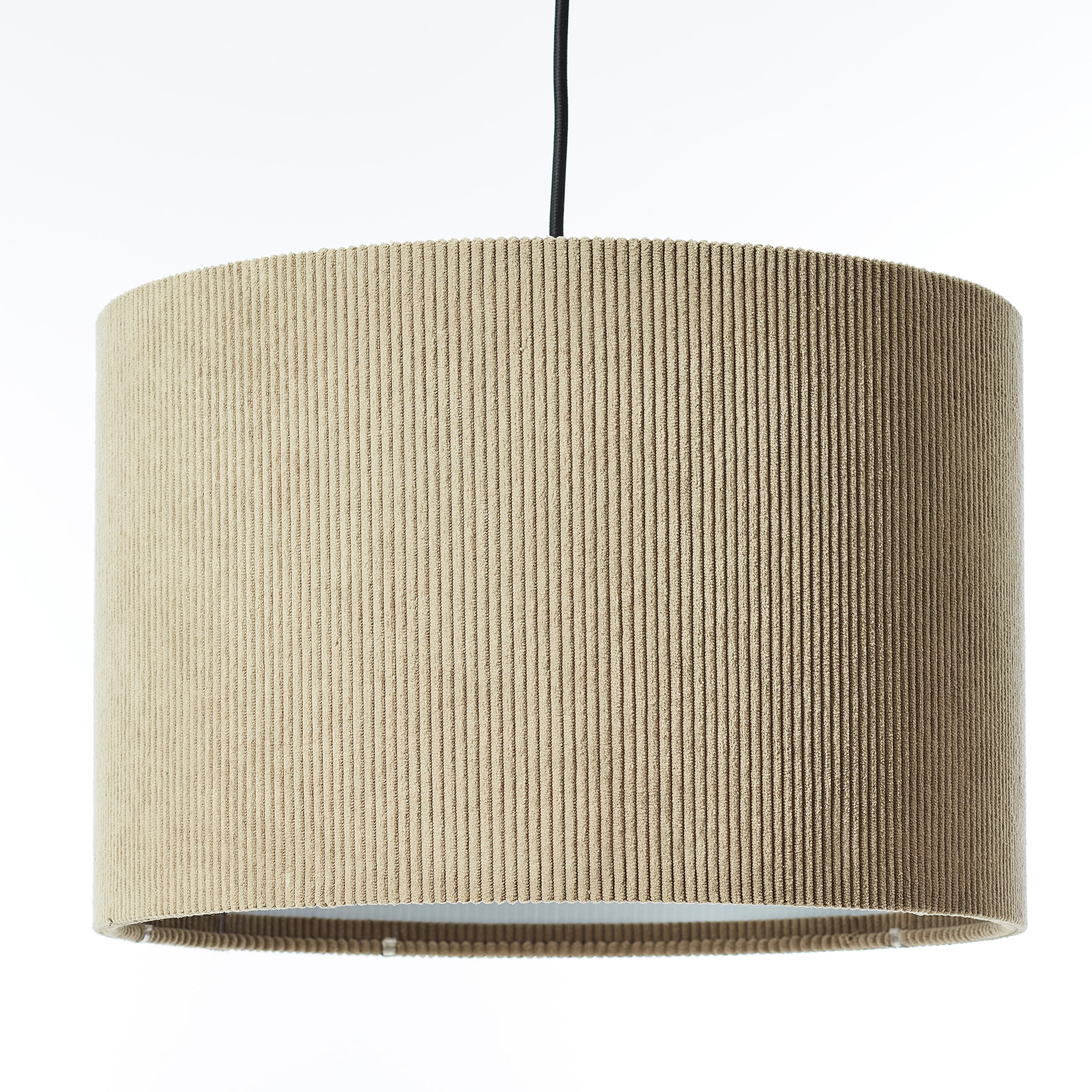 Brilliant Pendelleuchte »Tony«, 1 flammig, Leuchtmittel E27 | ohne Leuchtmittel, mit Cord-Lampenschirm, 150 x 35 cm, E27, kürzbar, Textil