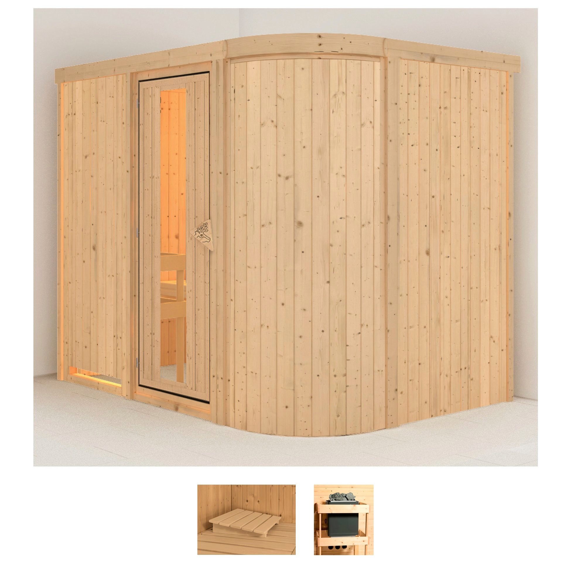 Karibu Sauna »Thyra 4«, (Set), ohne Ofen