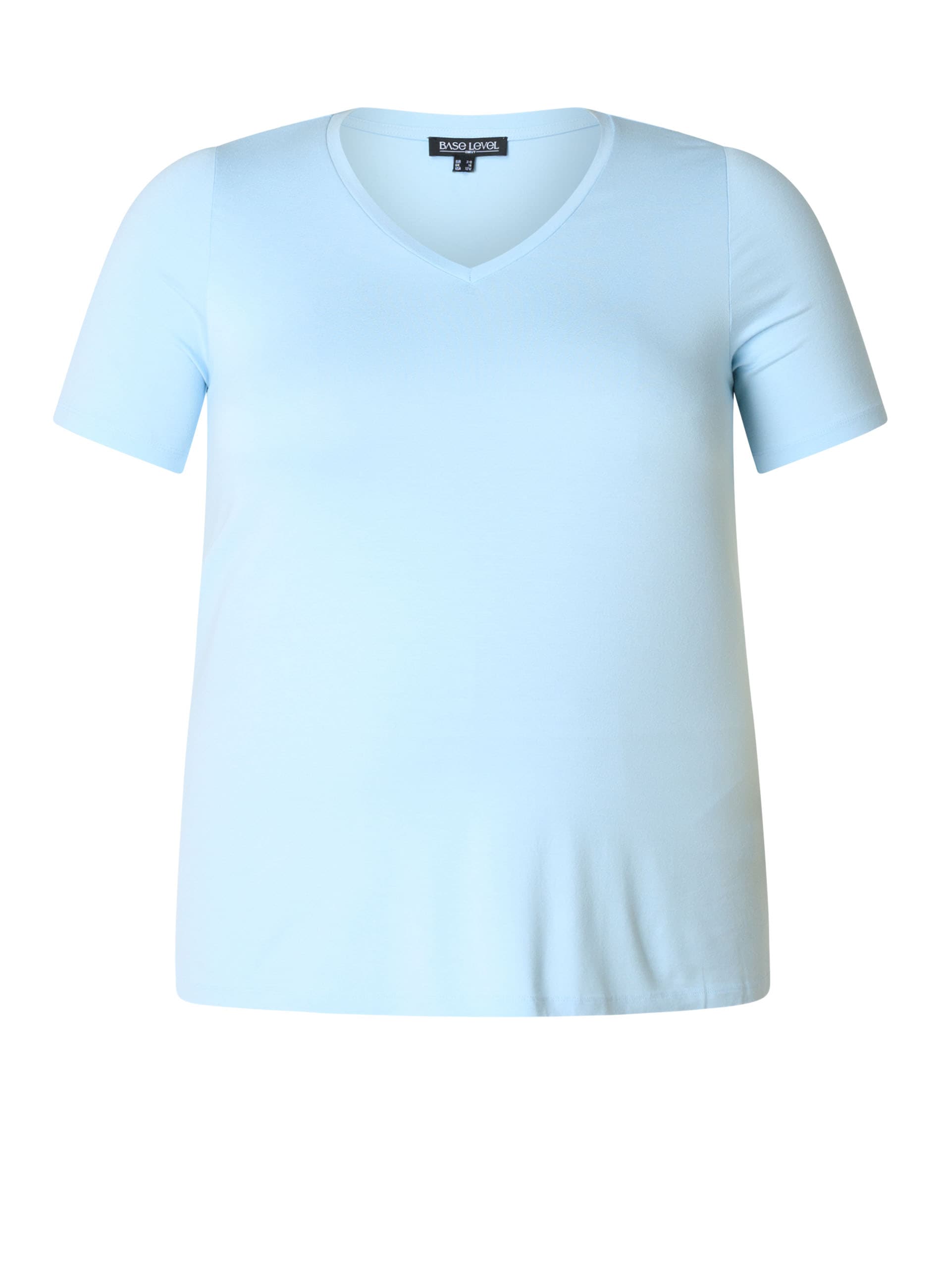 Base Level Curvy T-Shirt »Alba« mit V-Ausschnitt