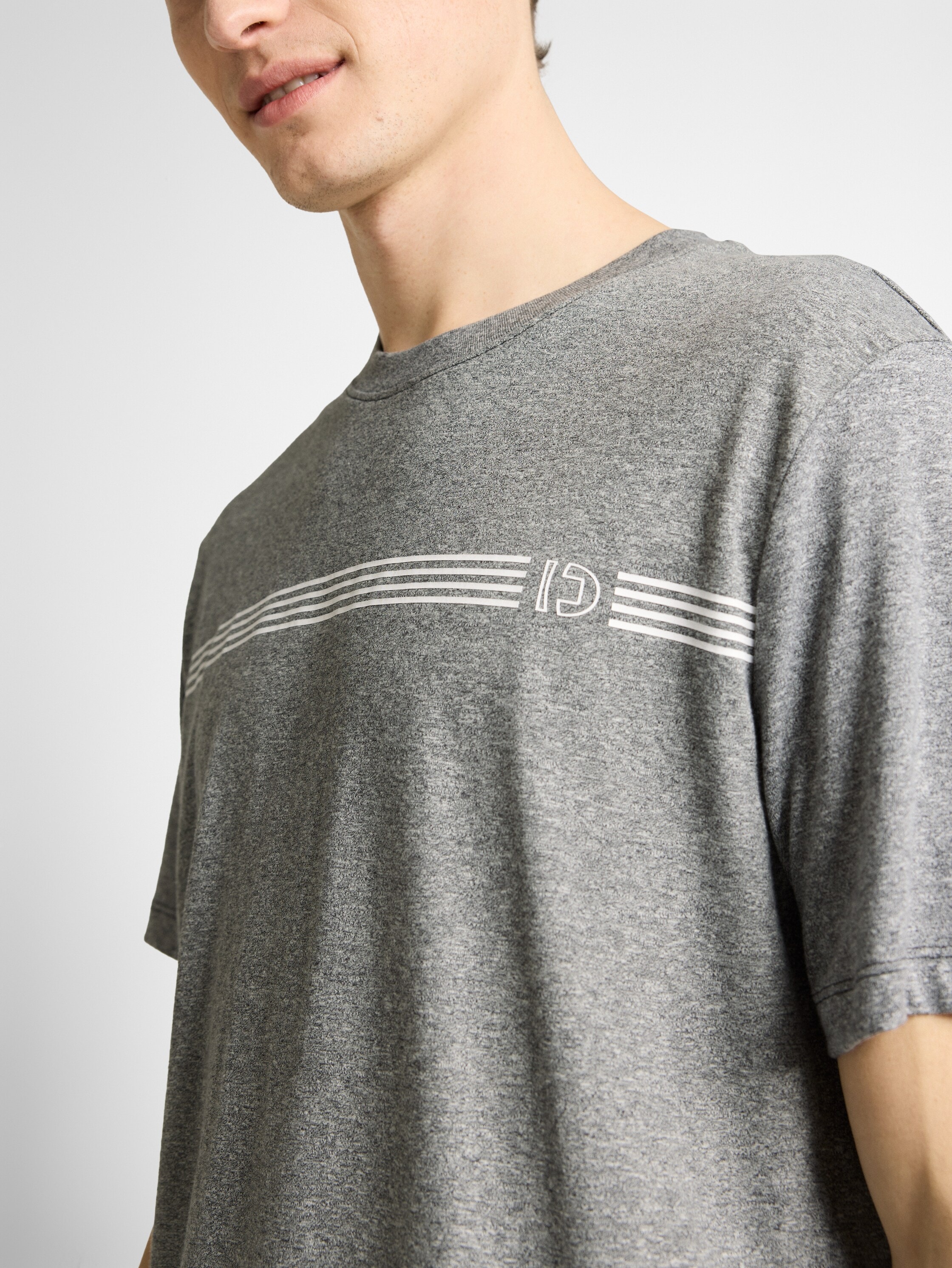 TOM TAILOR Denim T-Shirt in Melange-Optik