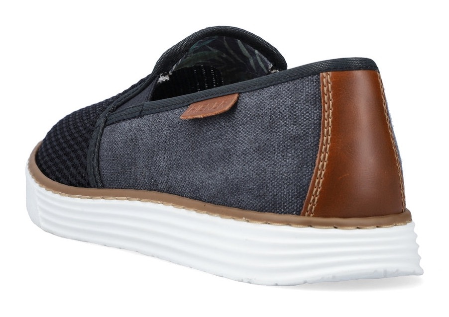 Rieker Slip-On Sneaker, Casual Slipper, Freizeitschuh mit gemustertem Innenfutter