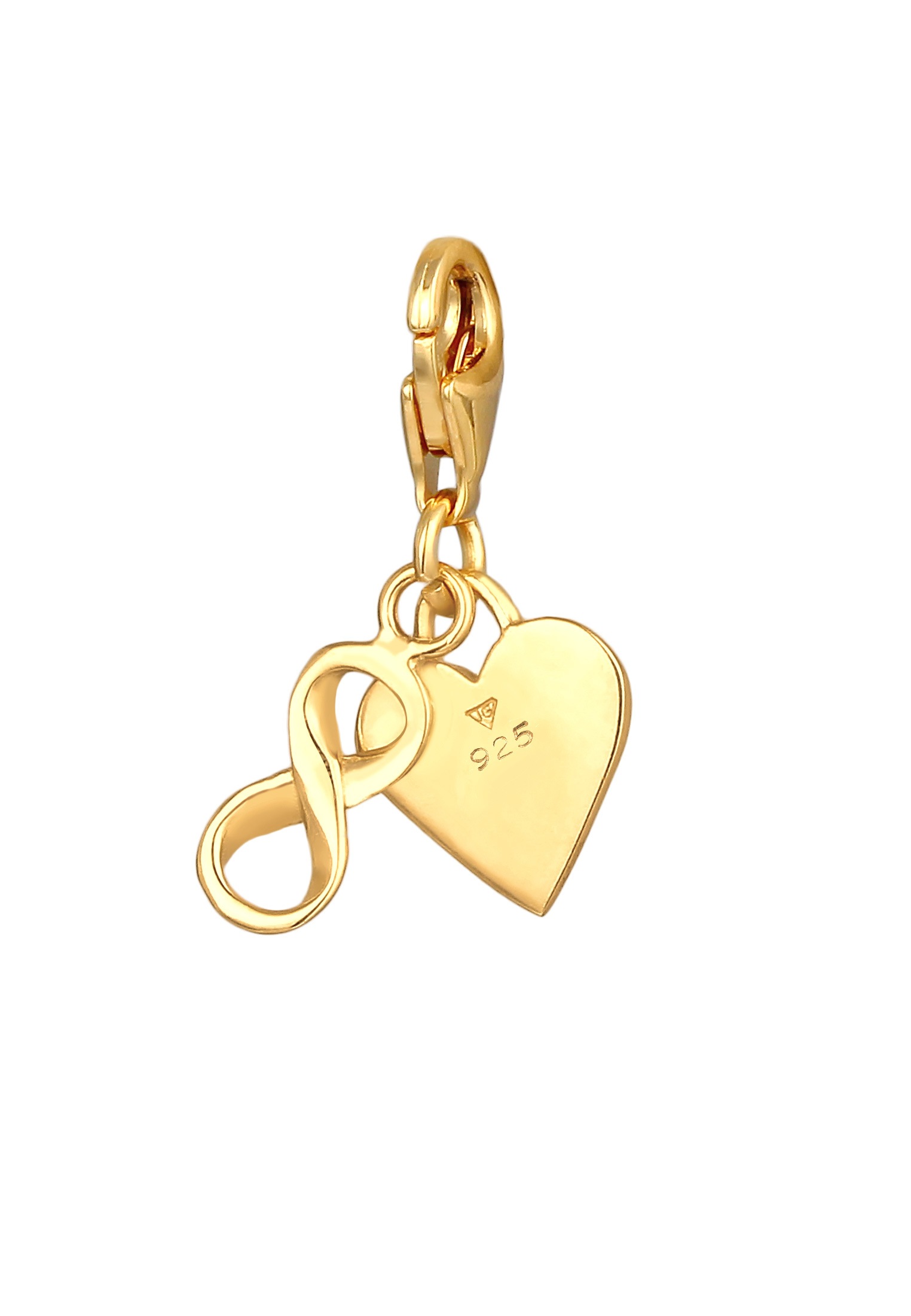 Nenalina Charm-Einhänger »Charm Herz Infinity Symbol Anhänger Basic 925er Silber«
