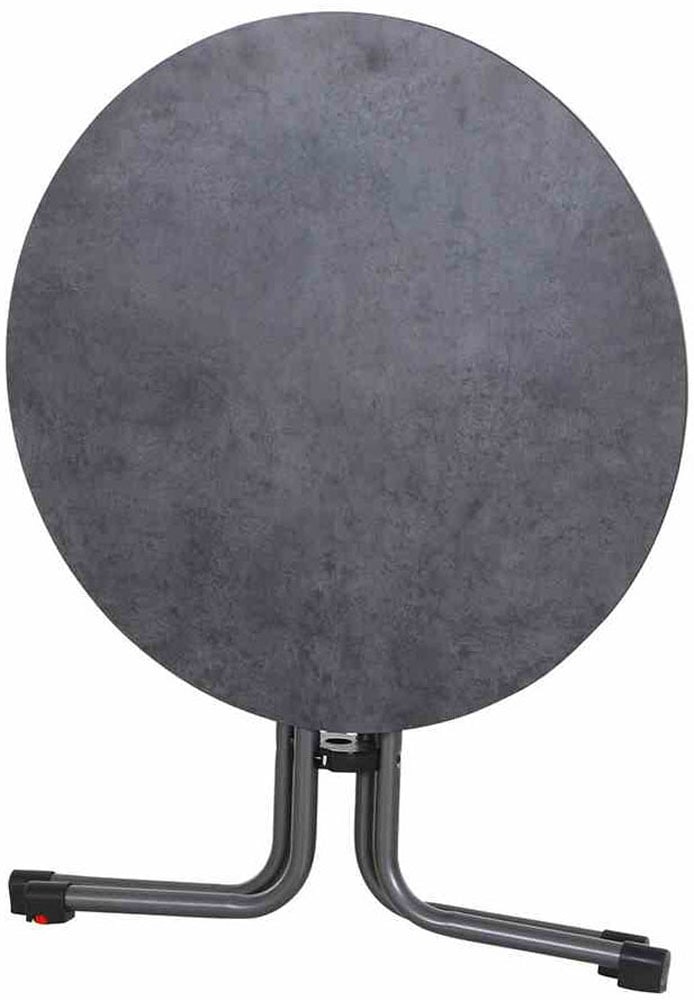 Siena Garden Gartensessel »Lane Sessel  taupe 4er Set mit Tisch« Set, 4 Stk. tlg. 4 x Stapelsessel + Tisch Sola Ø 80 cm