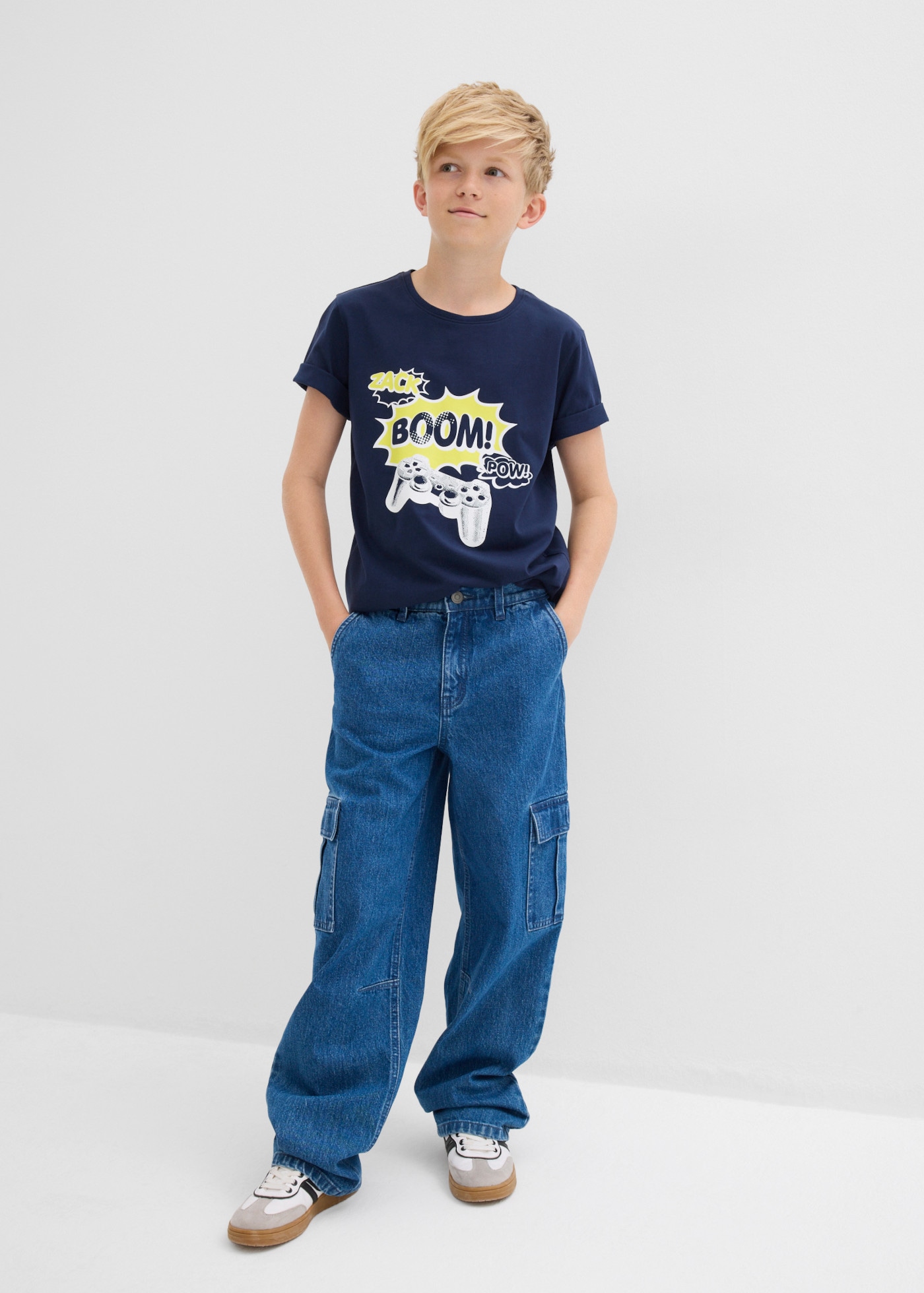 bonprix Loose-fit-Jeans für Jungen, extra weit geschnitten, in Baggy-Form