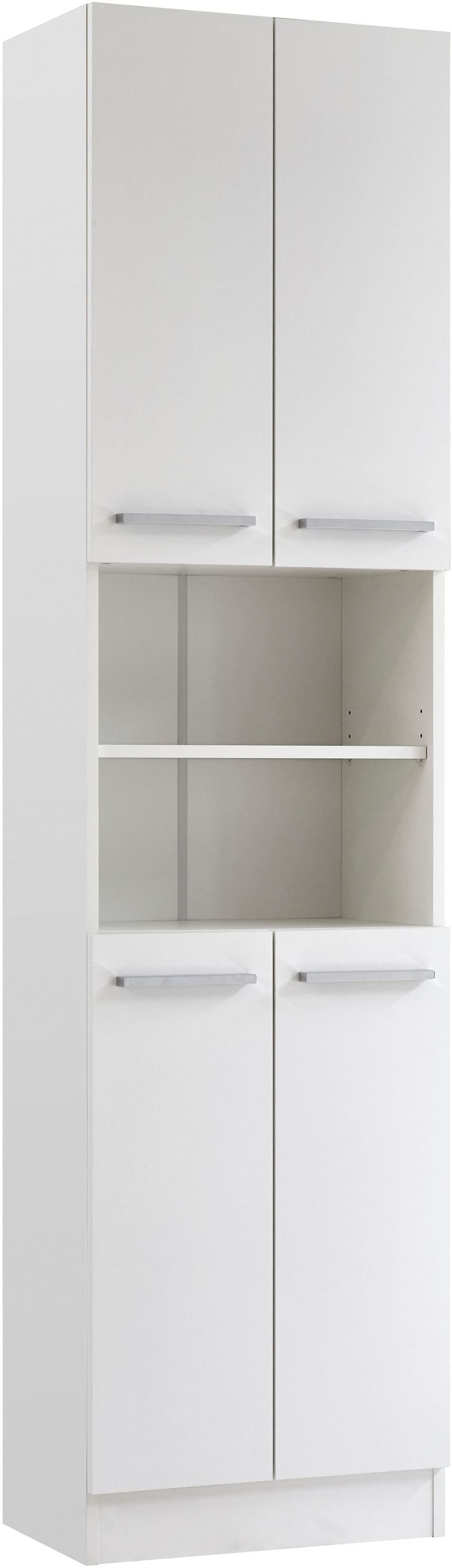 Hochschrank »Quickset 335 Badschrank 50 cm breit, 4 Türen, 1 Nische, 3 Einlegeböden«,...