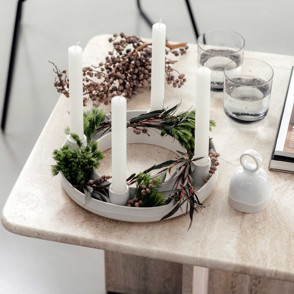 like. by Villeroy & Boch Weihnachtsfigur »Adventskranz Winter Glow ø 26,2 cm weiß«