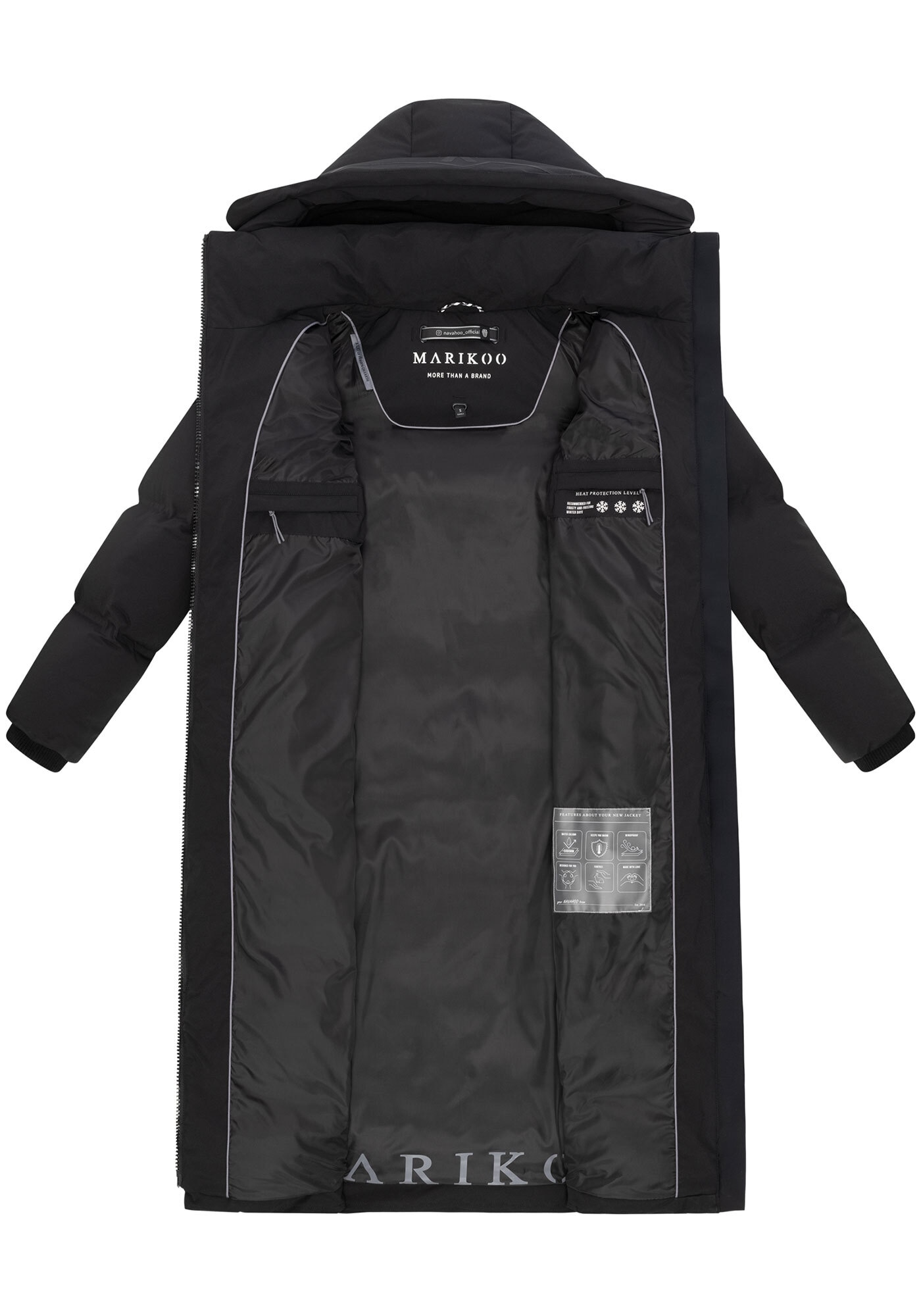 Marikoo Winterjacke »Marikoo Tikoraa Damen lange Winterjacke Steppjacke N102«