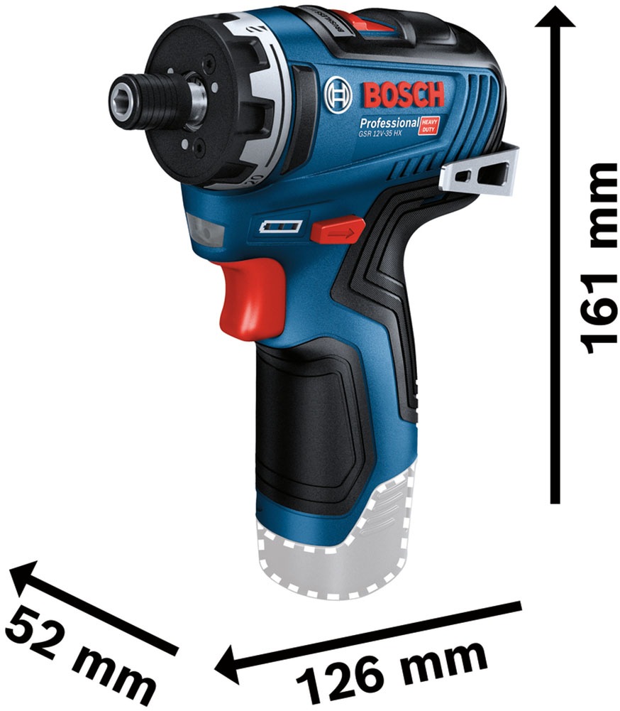 Bosch Professional Akku-Bohrschrauber »»GSR 12V-35 HX««, Inkl. 2x 3,0Ah Akkus und Schnellladegerät GAL 12V-40, in L-BOXX