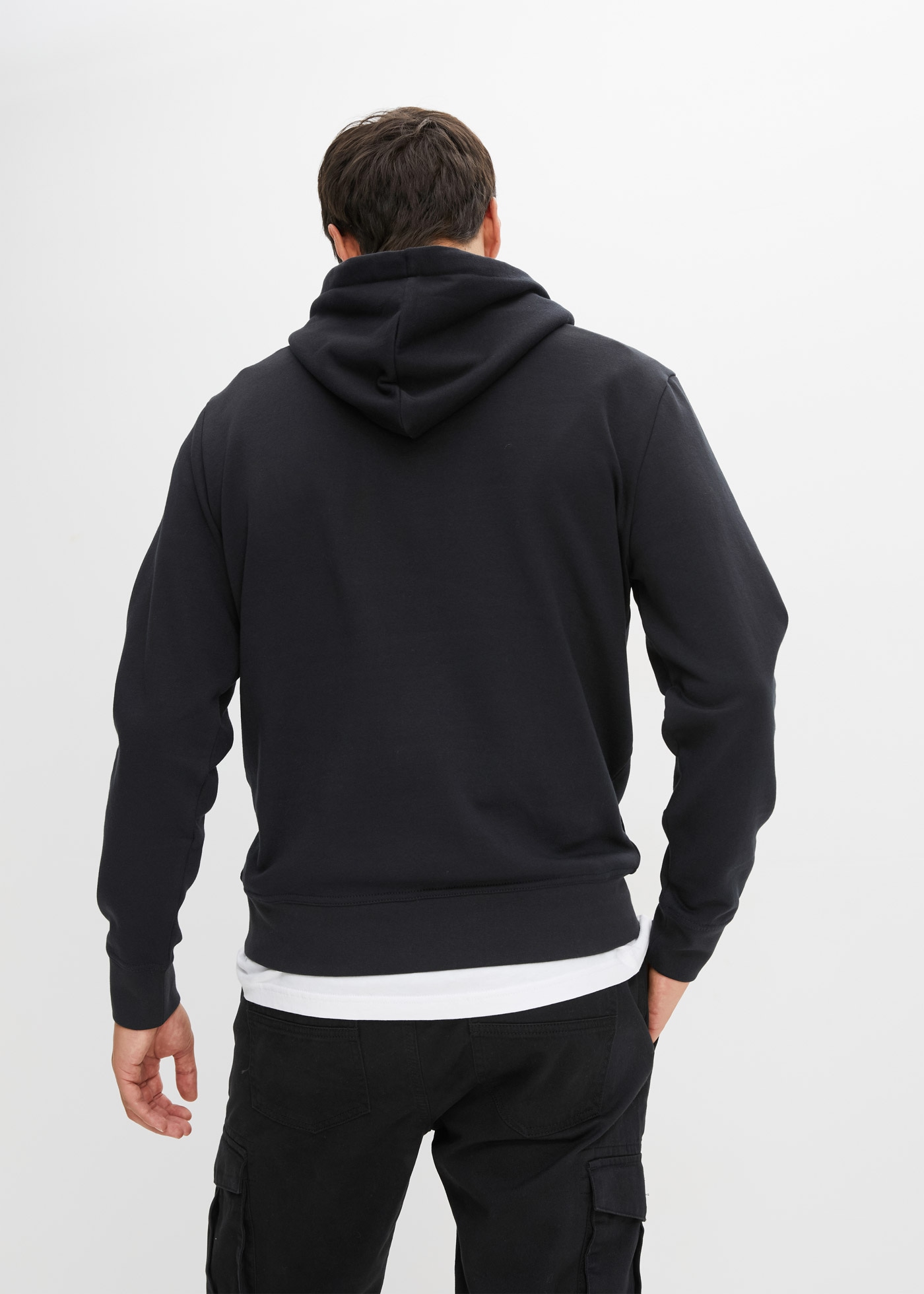 bonprix Hoodie »Hoodie aus reiner Baumwolle«, Regular Fit, mit Kängurutasche, weich angeraute Innenseite
