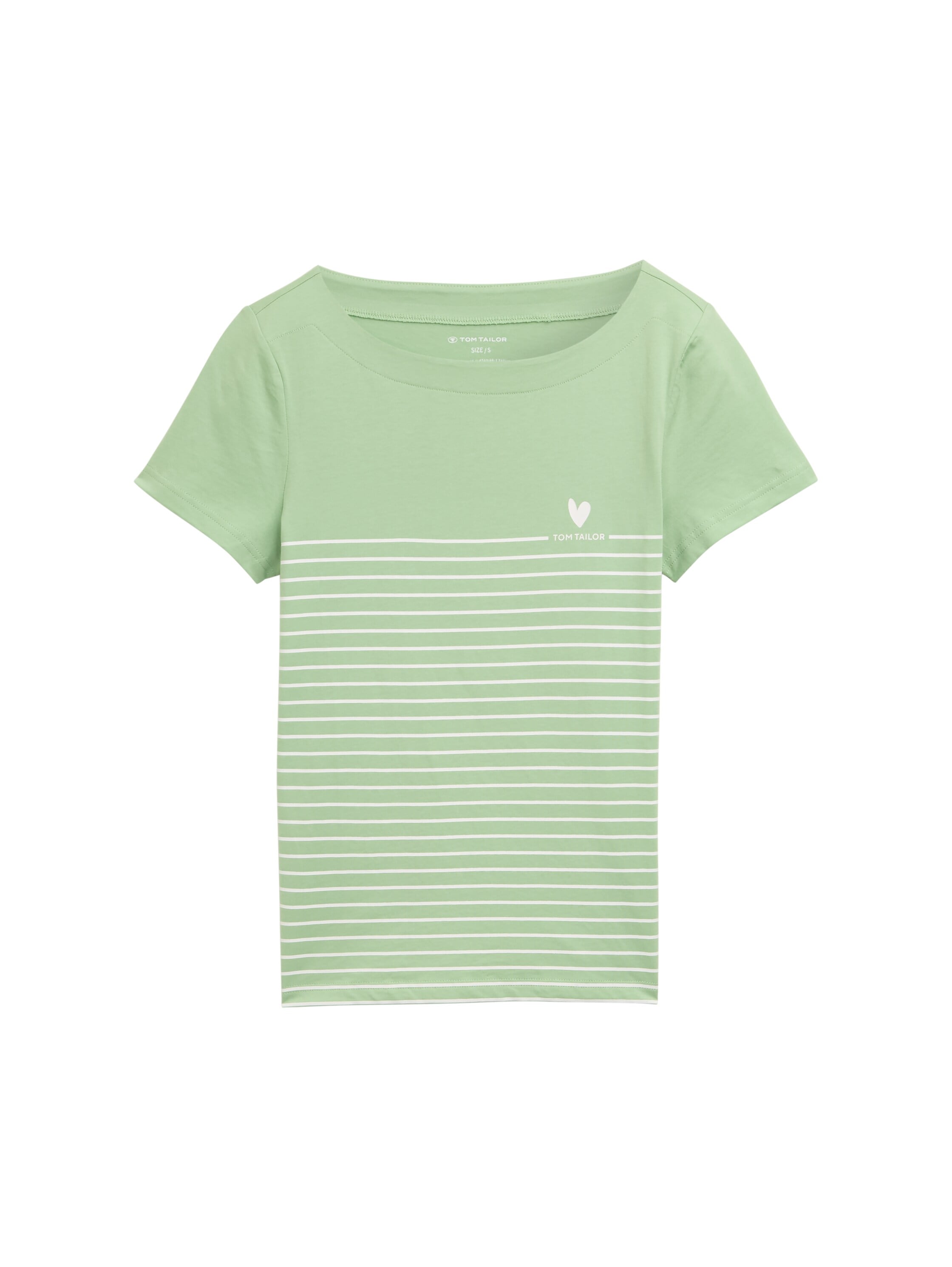 TOM TAILOR T-Shirt, mit Print und Streifen Muster