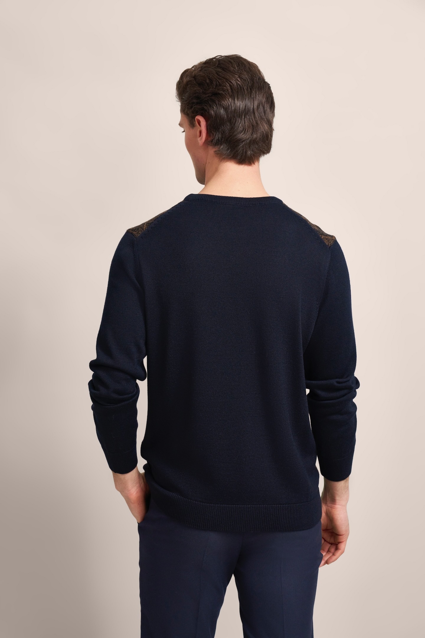 bugatti Strickpullover, mit 2-farbigem Rautenmuster
