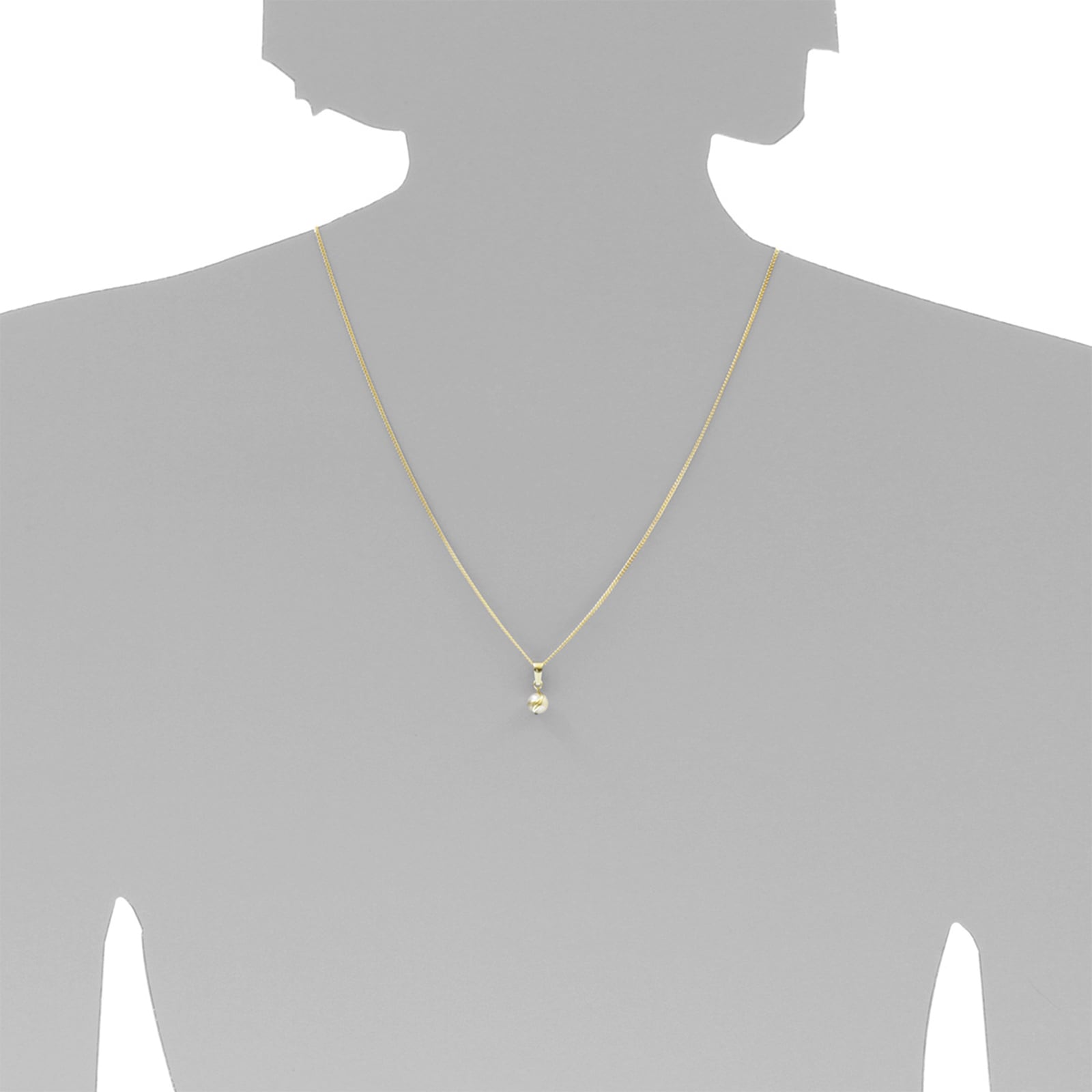 OSTSEE-SCHMUCK Kette und Anhänger Set »- Iris - Gold 333/000 - Zuchtperle«