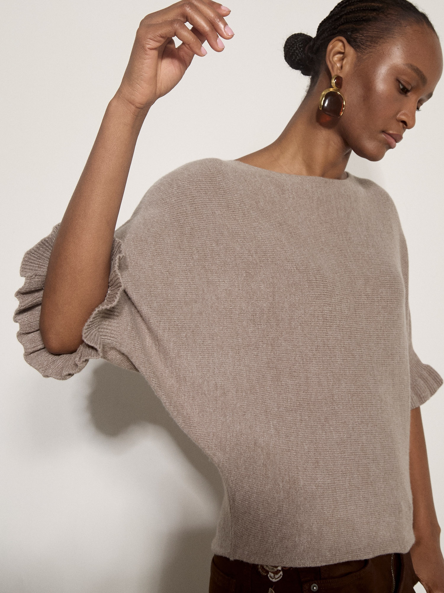 Apricot Fledermausshirt »Weiches Strickoberteil mit Fledermausärmeln«