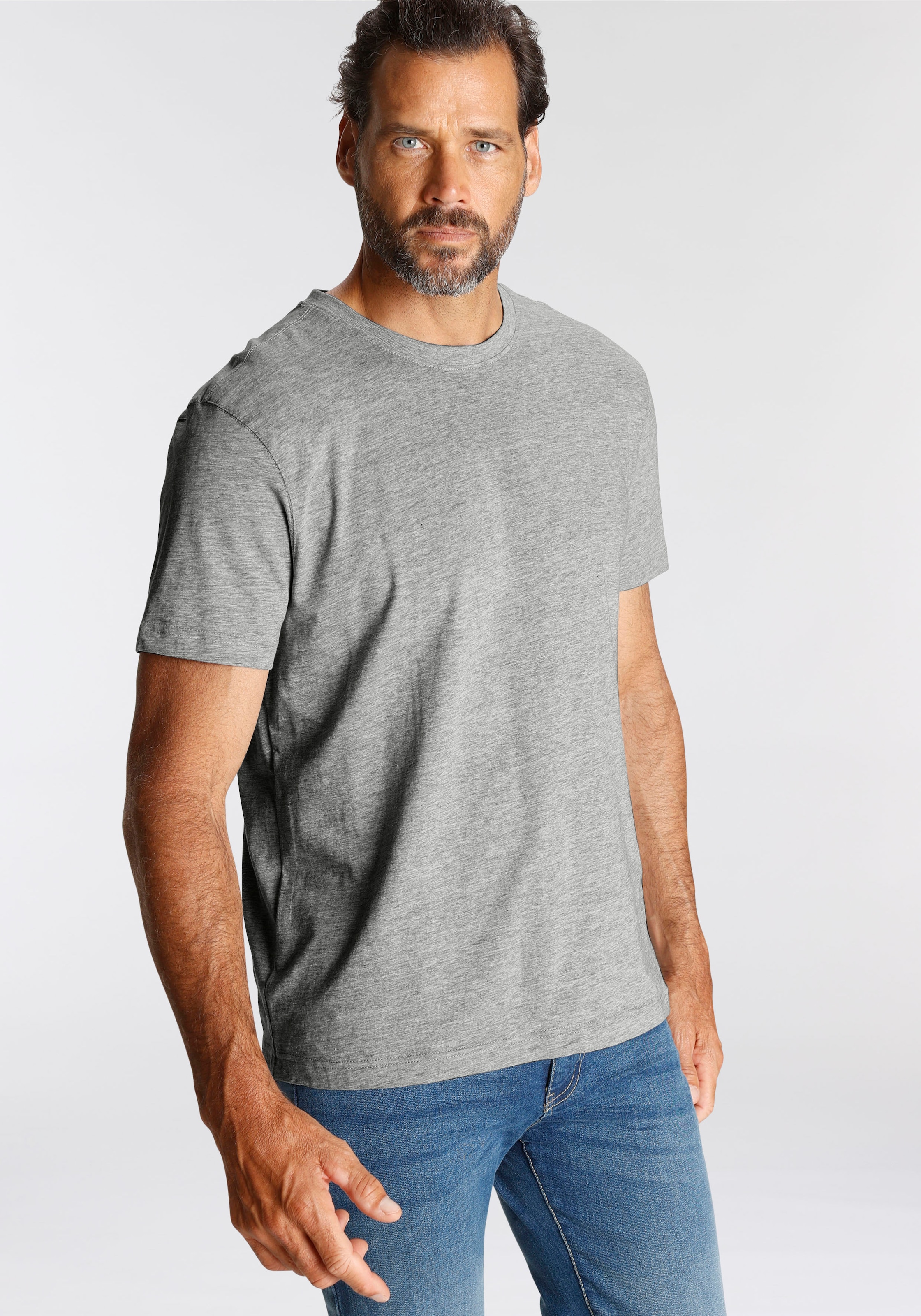 Man's World T-Shirt, (Packung, 3 tlg., 3er-Pack), perfekt als Unterzieh- T-shirt