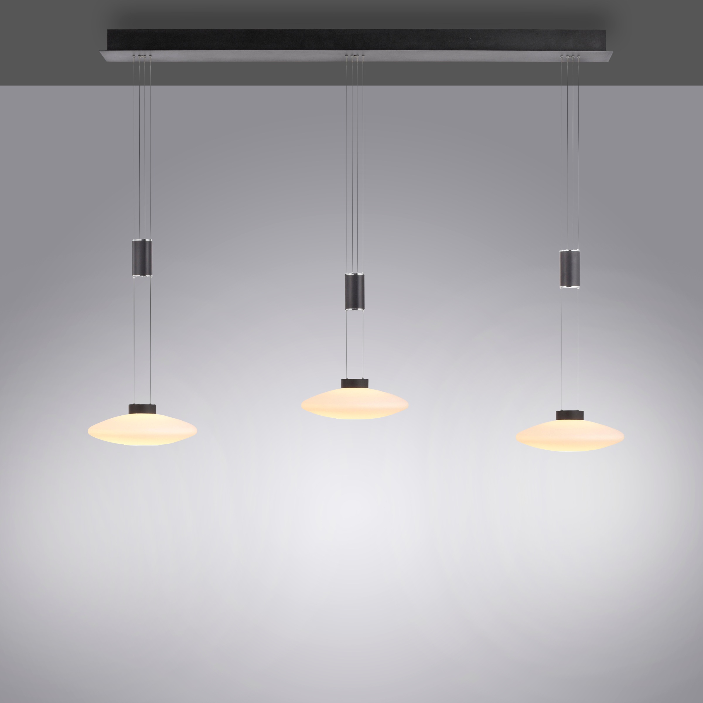 Paul Neuhaus Pendelleuchte »LAUTADA«, 3 flammig, Leuchtmittel LED-Board | LED fest integriert, LED, dimmbar, Simply Dim, Memory, nach Trennung vom Netz