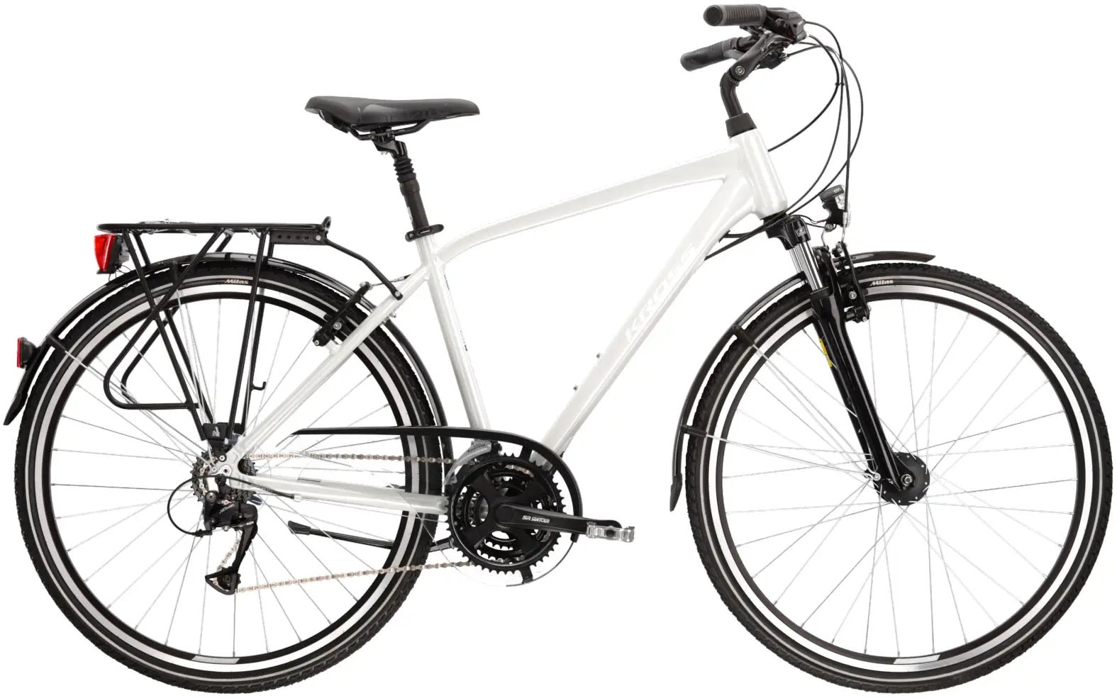 Kross Trekkingrad »Trekkingrad Trans 4.0 weiß 21 Gänge« 21 Gang Shimano ACERA T3000 Schaltwerk Kettenschaltung in weiß, Größe 28 Zoll (71,12 cm)...