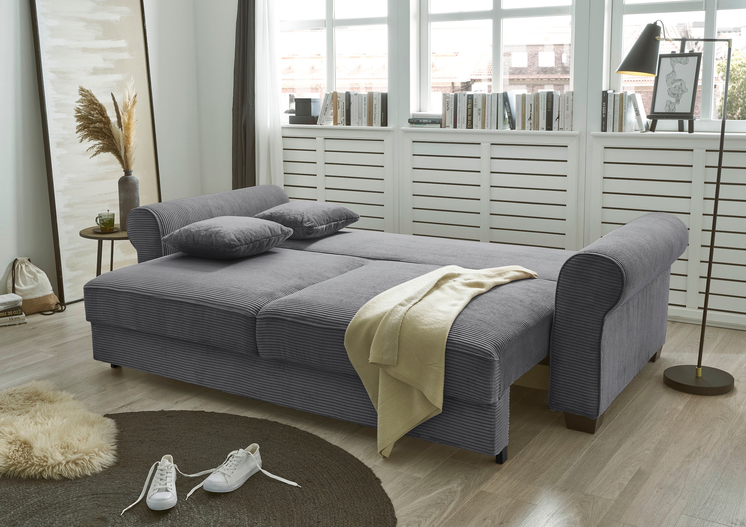 ED EXCITING DESIGN Schlafsofa »Angelina« mit Bettkasten & 4 Zierkissen