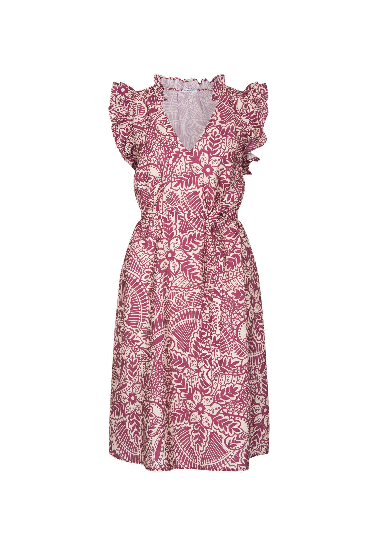 seidensticker Sommerkleid Ohne Arm V-Neck Druck