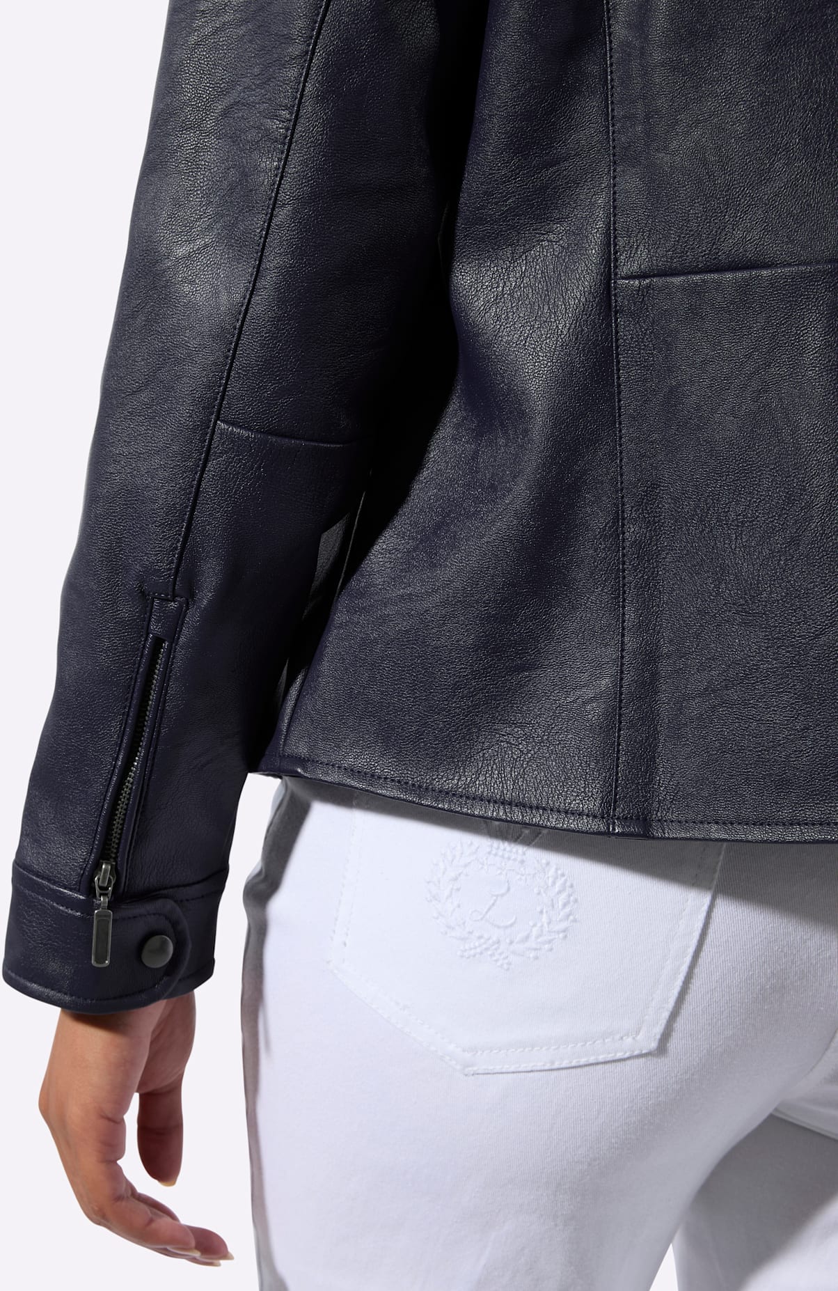 Inspirationen Lederimitatjacke ohne Kapuze