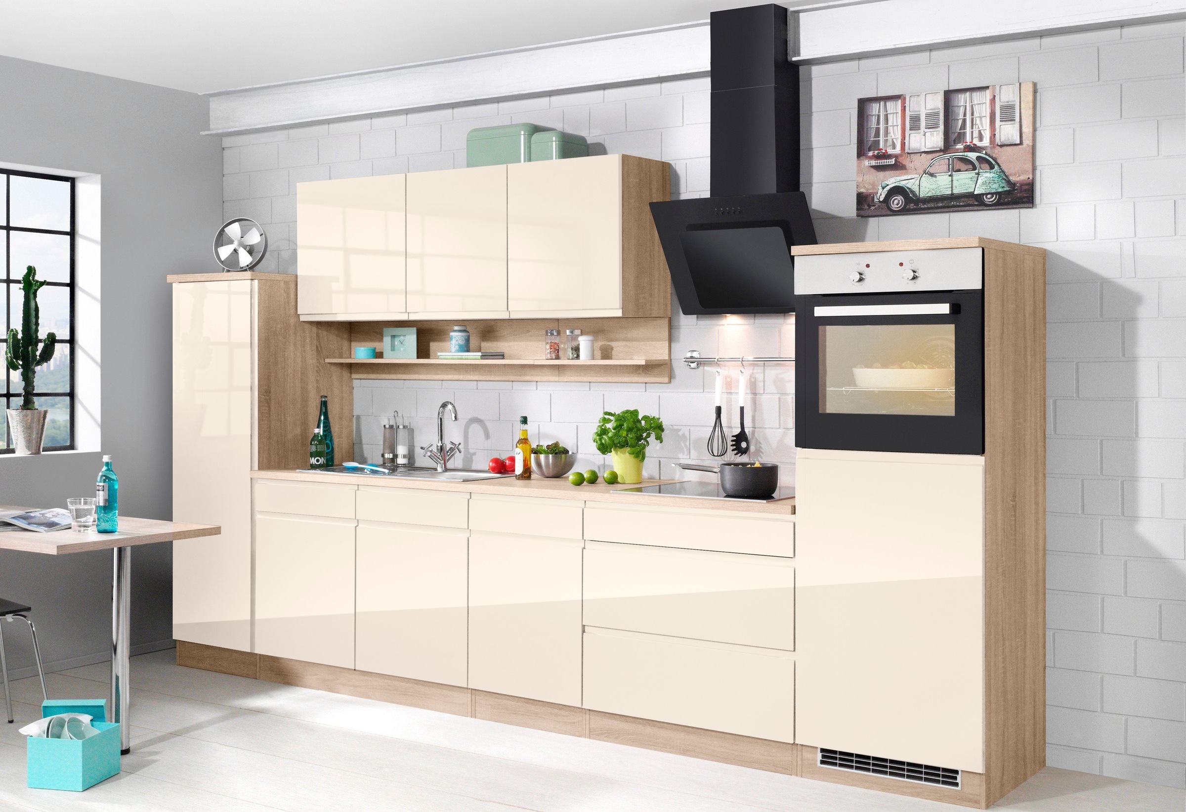 KOCHSTATION Spülenschrank »KS-Virginia«, 100 cm breit, inklusive Einbauspüle