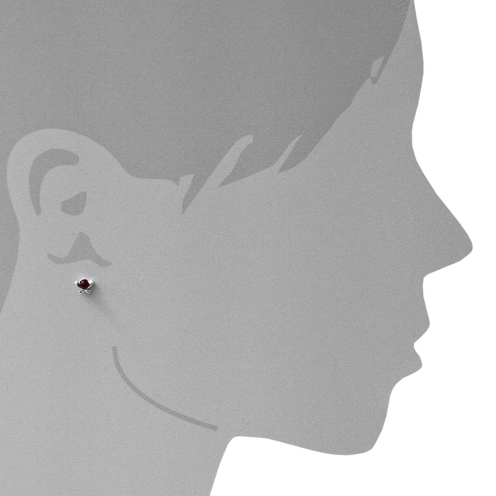 OSTSEE-SCHMUCK Paar Ohrstecker »- Feena - Silber 925/000 - Bernstein«