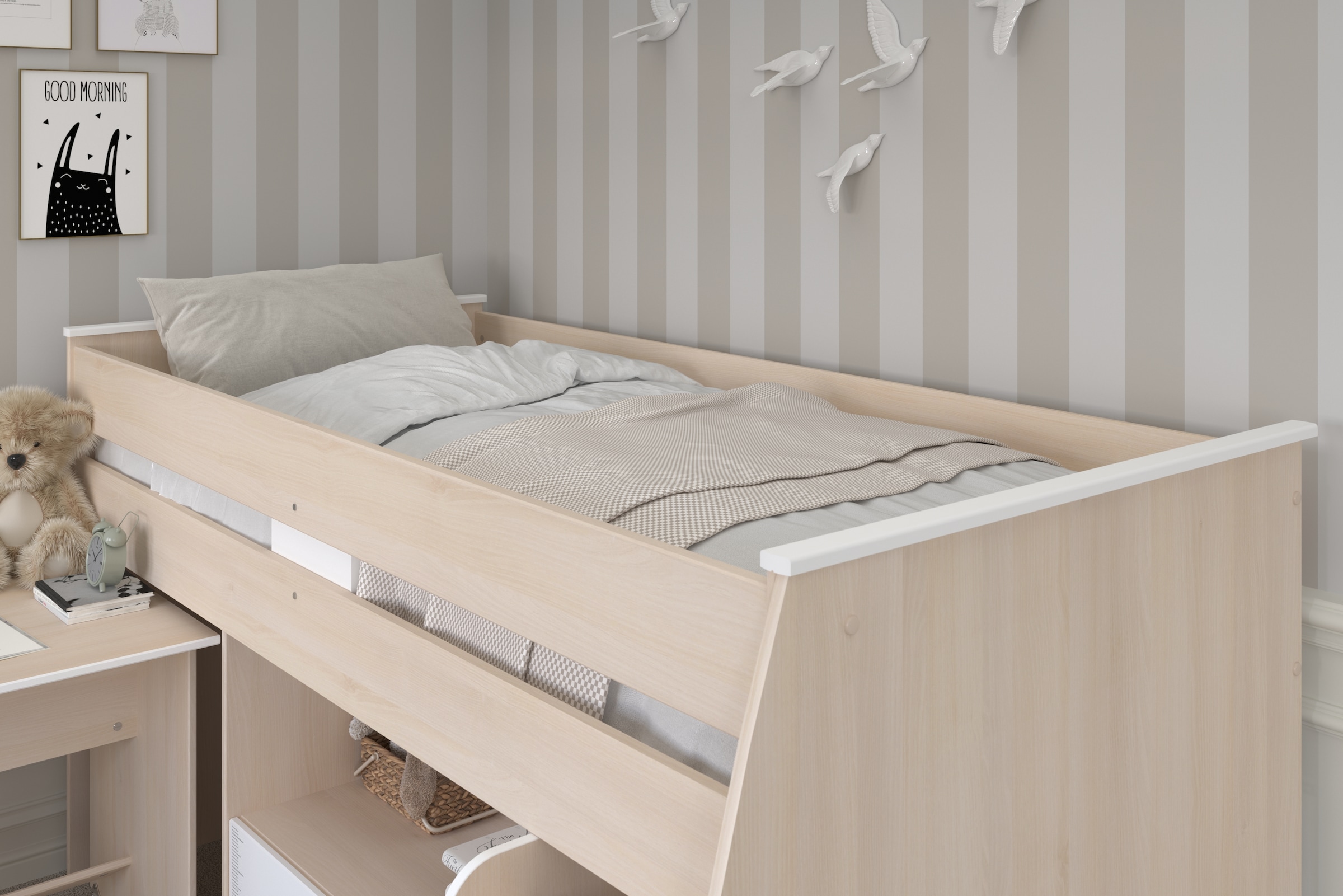 Parisot Jugendzimmer-Set »Parisot Charly 22« Set, 2 tlg. ausziehbarer Schreibtisch auf Rollen