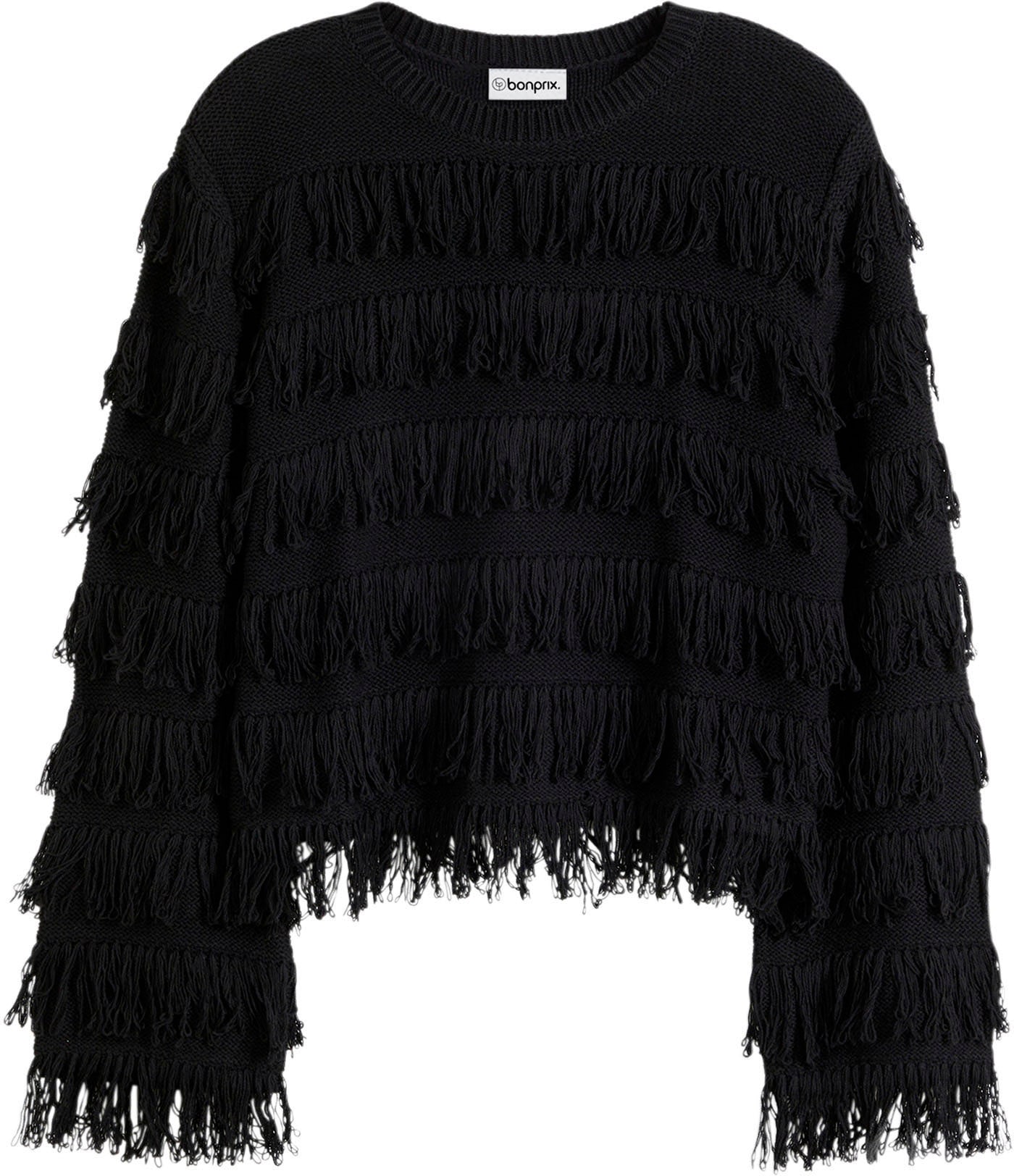 bonprix Strickpullover aus Baumwolle und Polyacryl, lässige Passform