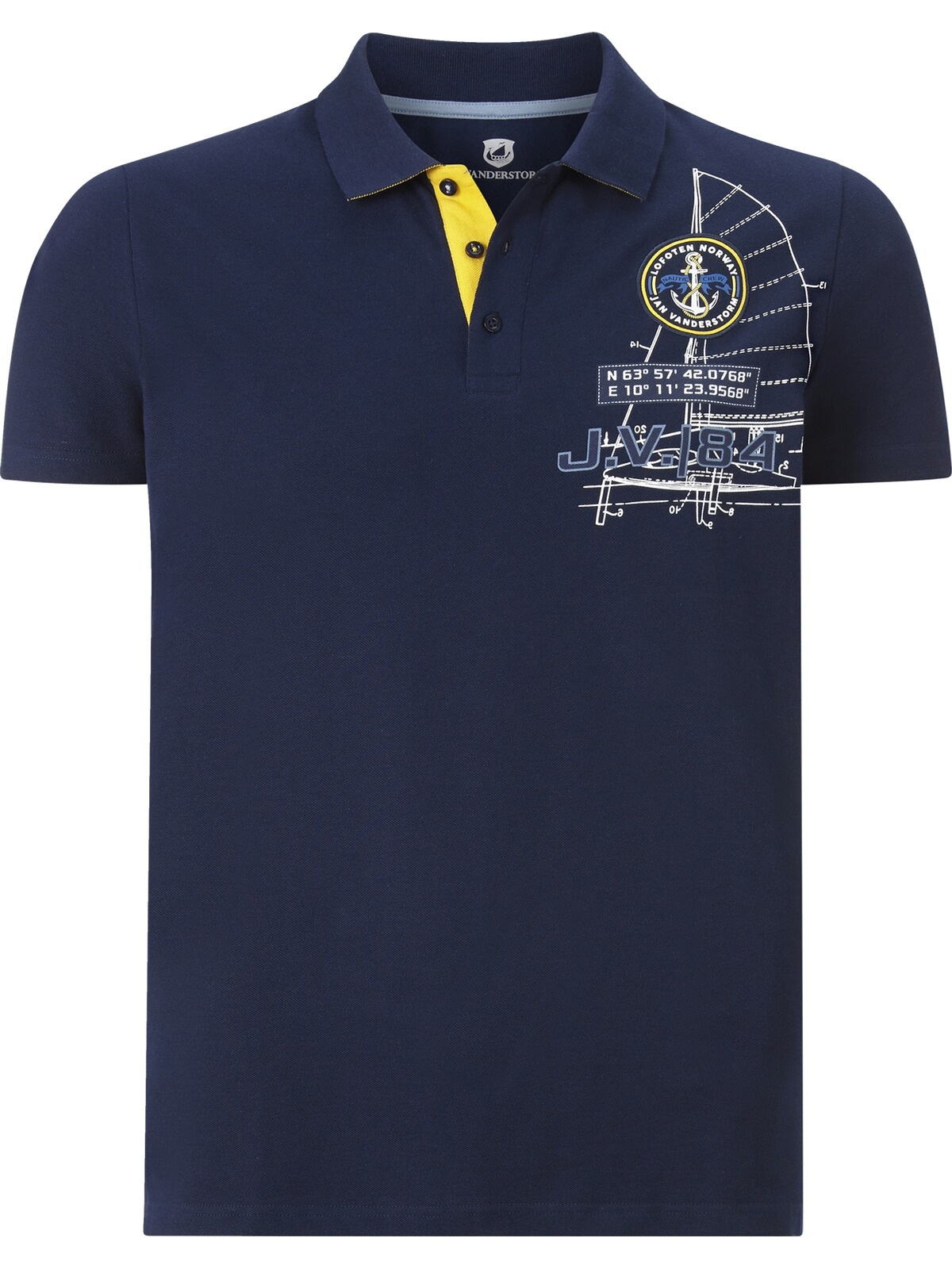 Jan Vanderstorm Poloshirt »Poloshirt NICCO«, (1 tlg.), aus reinem Baumwollpikee