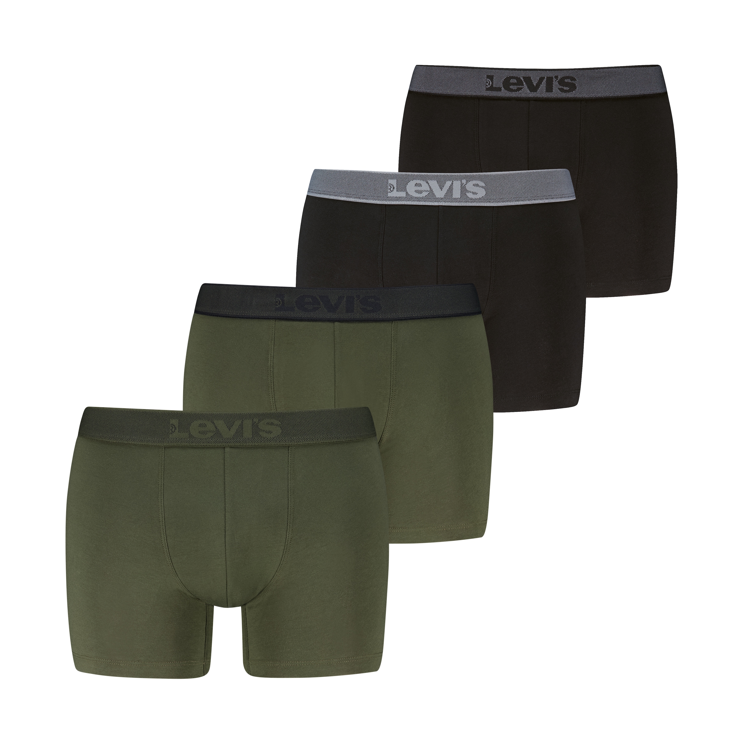 Levi's® Boxershorts »LEVIS MEN TWILL WB BOXER BRIEF« 4er Pack,  ohne Eingriff, Logobund