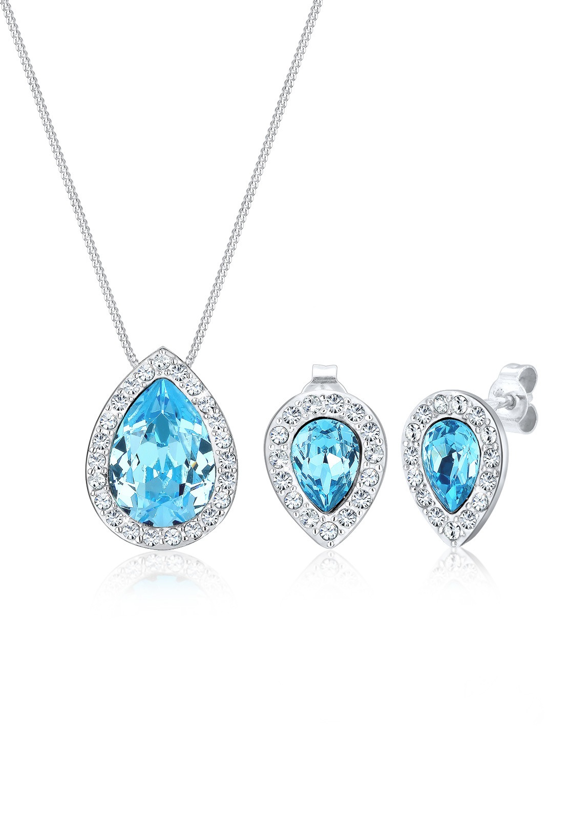 Elli Schmuckset »Kristalle 925 Sterling Silber«