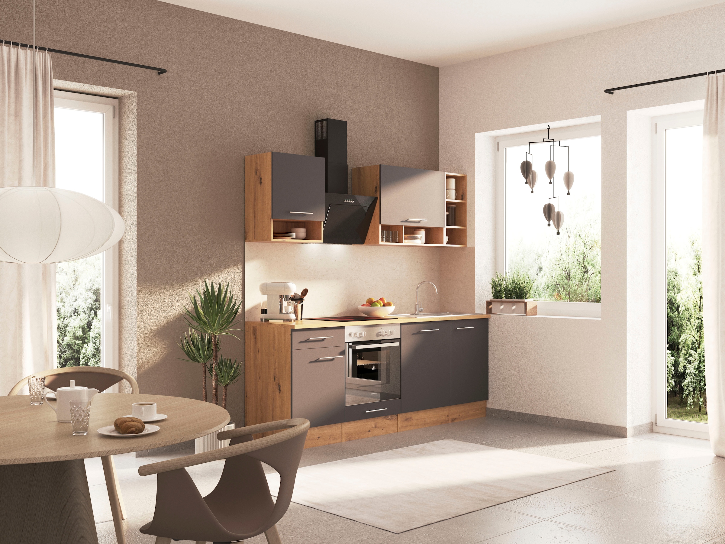 RESPEKTA Küche »Hilde« Breite 220 cm, wechselseitig aufbaubar, exkl. Konfiguration für OTTO