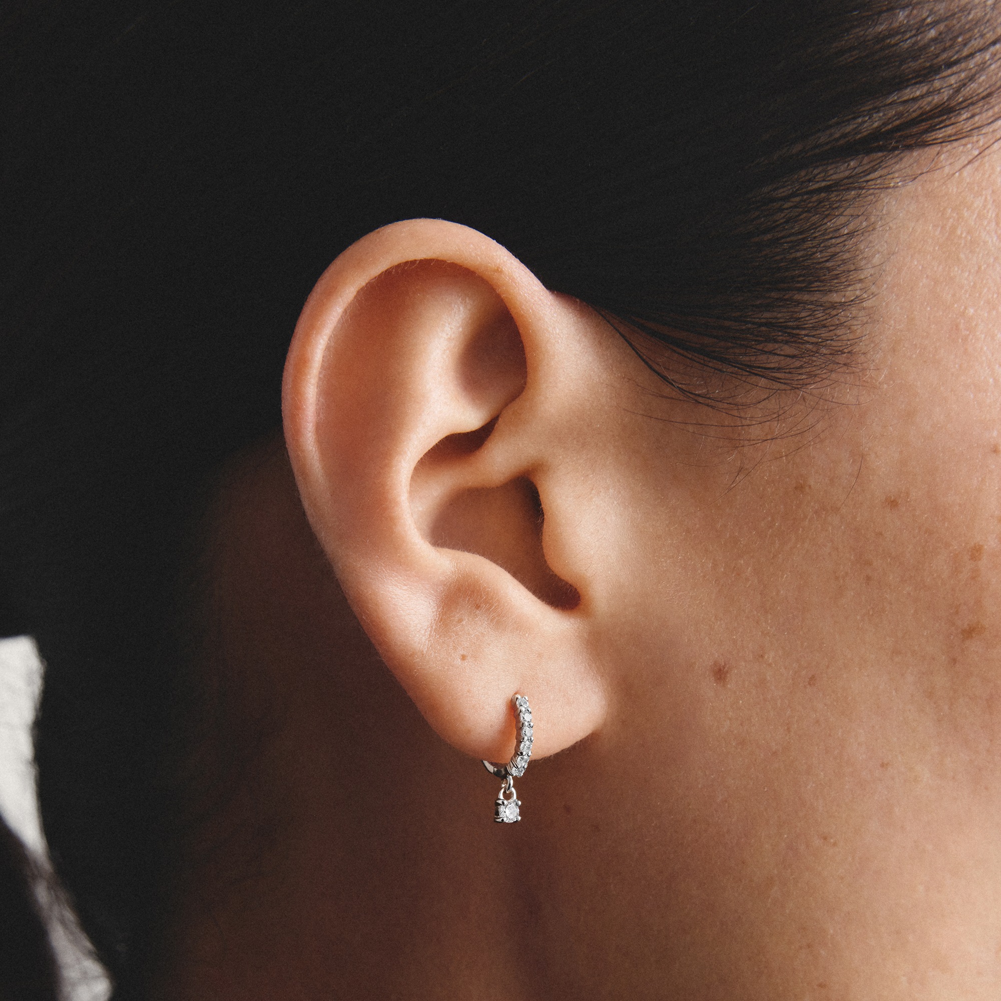 THOMAS SABO Paar Creolen »mit Anhänger« mit Zirkonia (synth.)