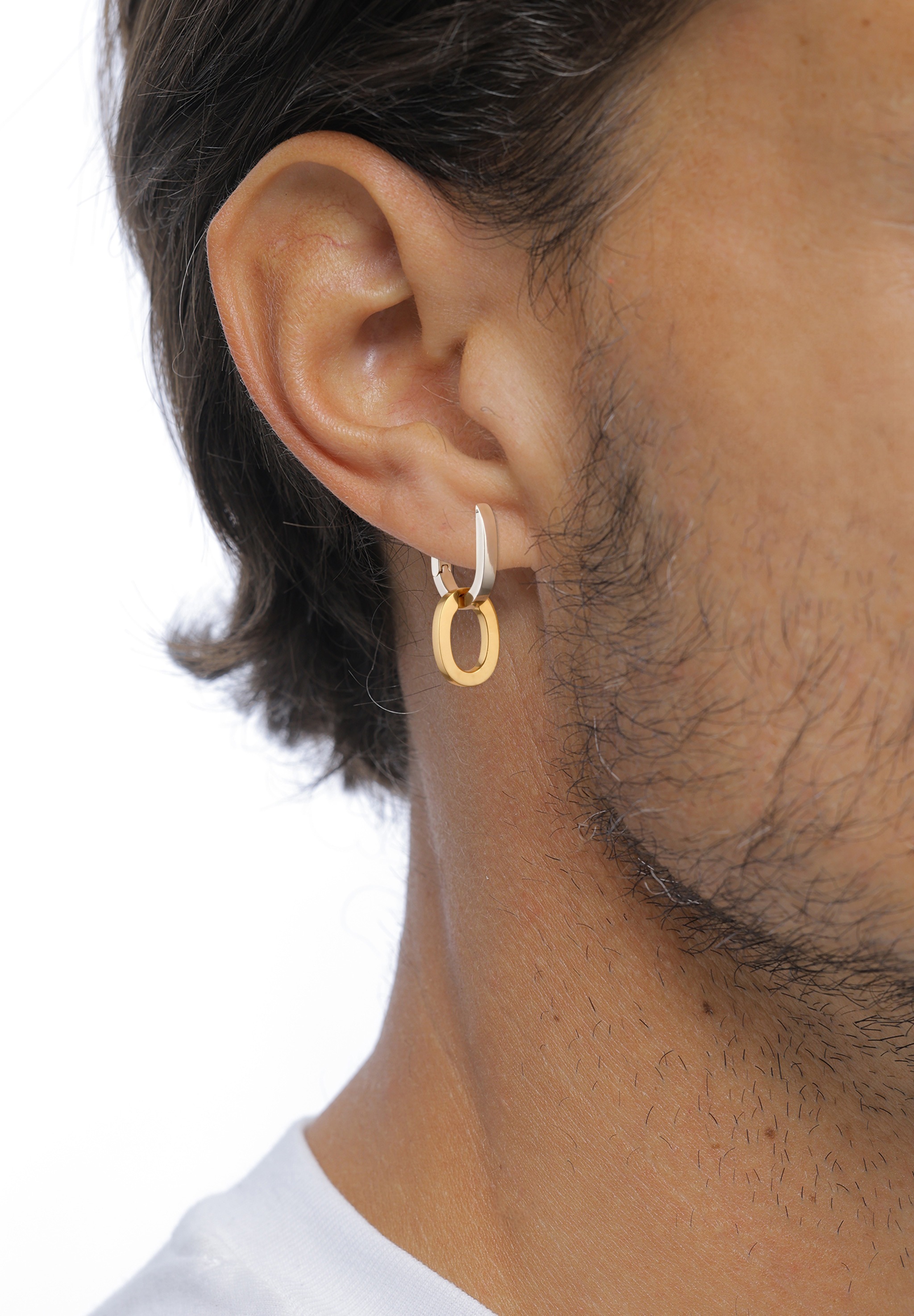 Kuzzoi Paar Creolen »Ohrringe Creole Bicolor 925 Sterling Silver«