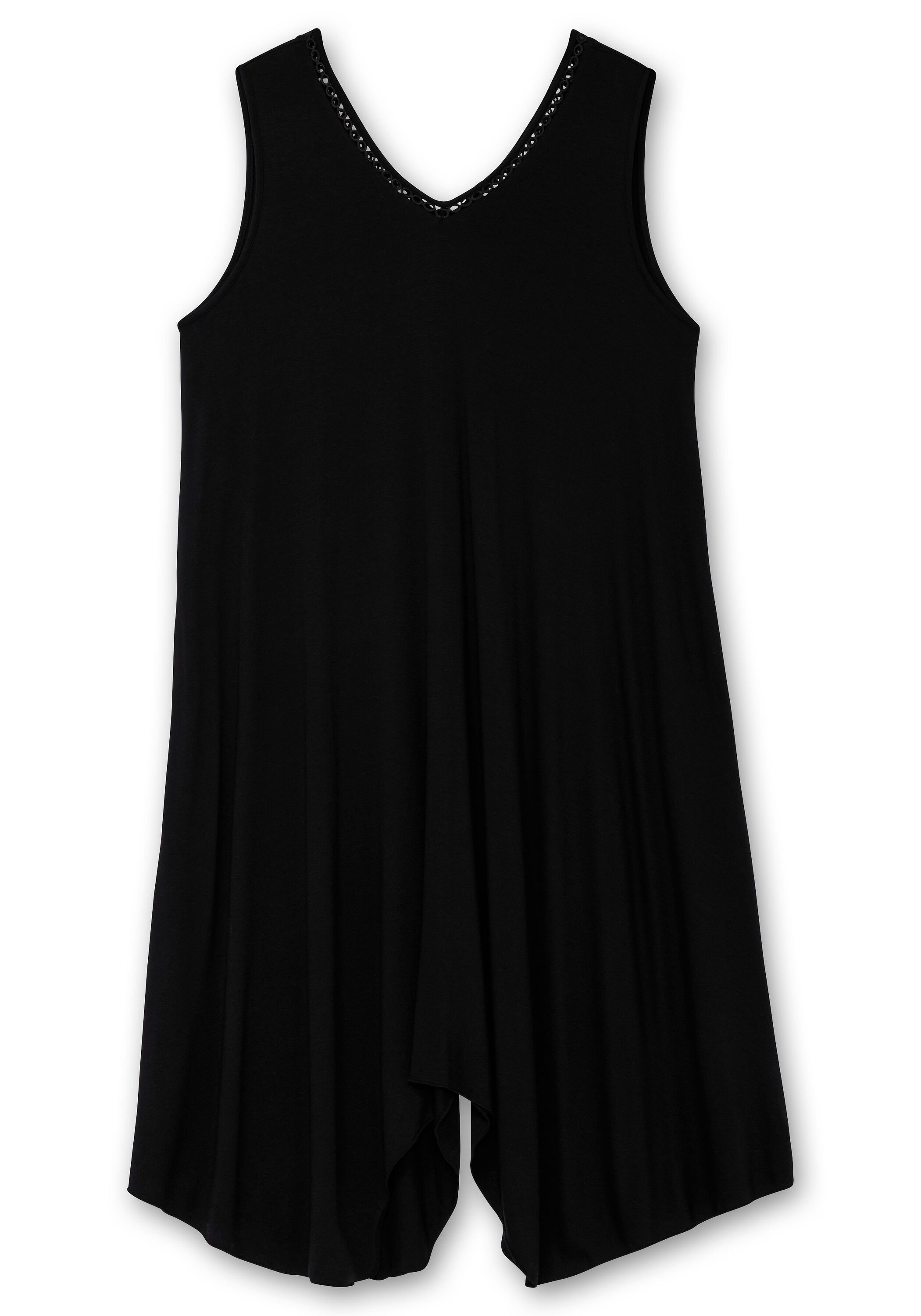 Sheego Shirtkleid »Jerseykleid mit Zipfelsaum und Lochstickerei«