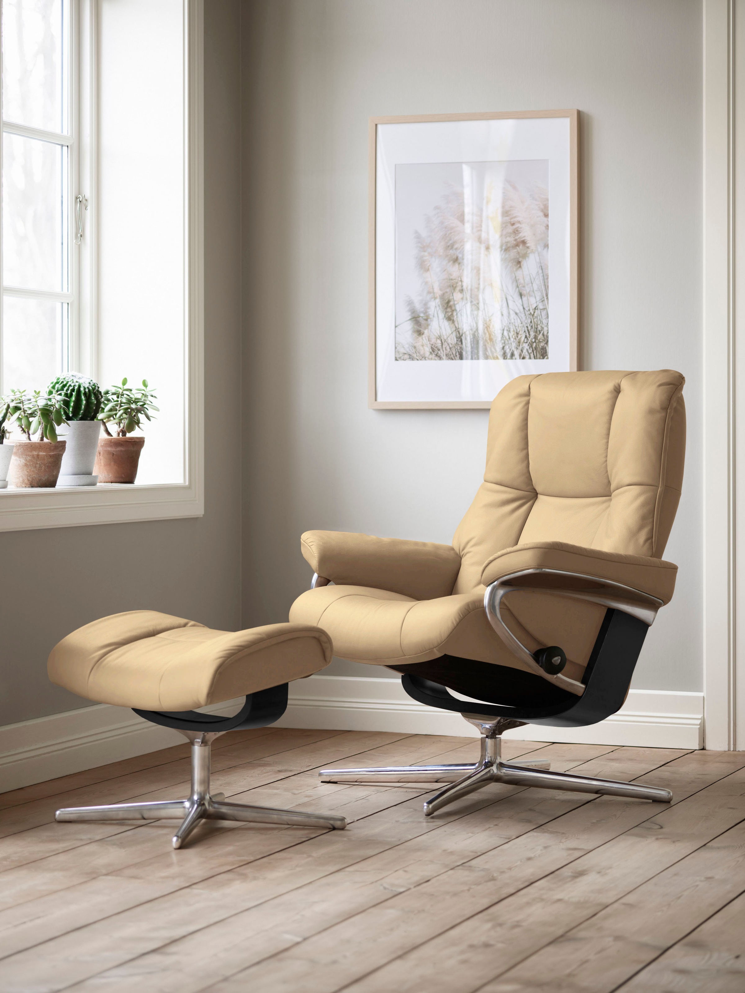 Stressless® Fußhocker »Mayfair«, mit Cross Base, Größe S, M & L, Holzakzent Schwarz