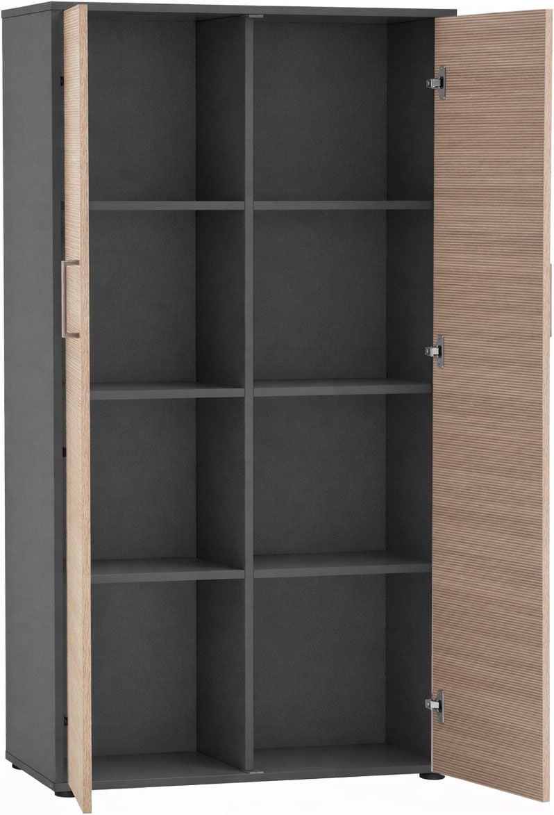 Schildmeyer Aktenschrank »METZ, 2 Türen in Canello, Höhe 150 cm, 8 Fächer, MADE IN GERMANY« 1 Stk. tlg. Fronten in Canello,  MADE IN GERMANY