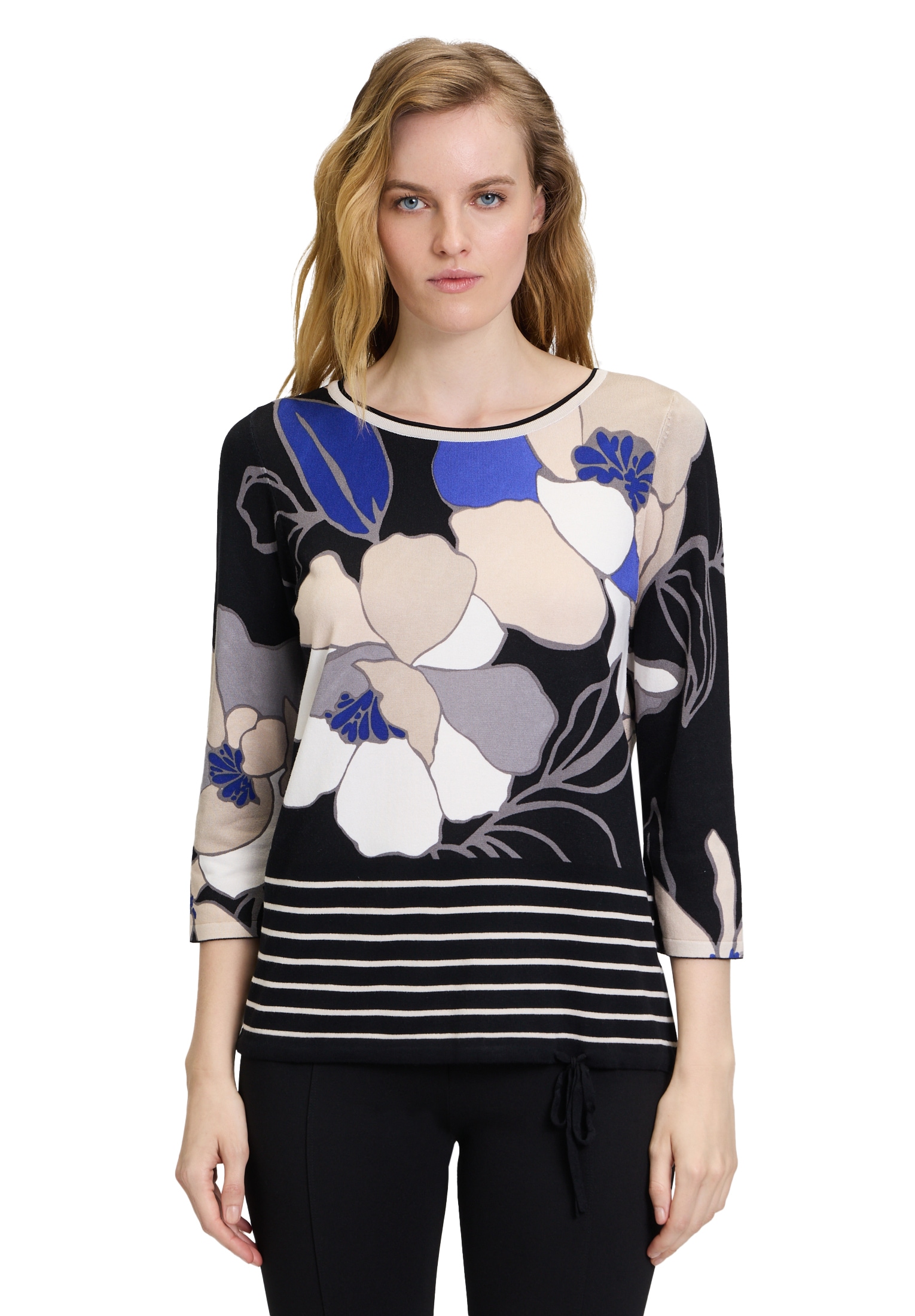 Betty Barclay Rundhalspullover »Feinstrickpullover mit Blumenprint«