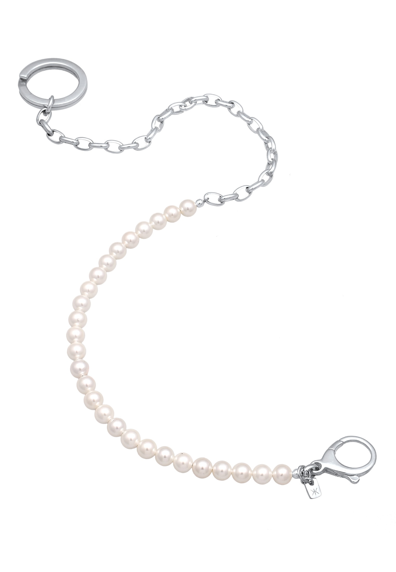 Kuzzoi Schmuckset »Schmuckzubehör Hosenkette Geldbörsenkette Muschelkernperlen 925 Silber«