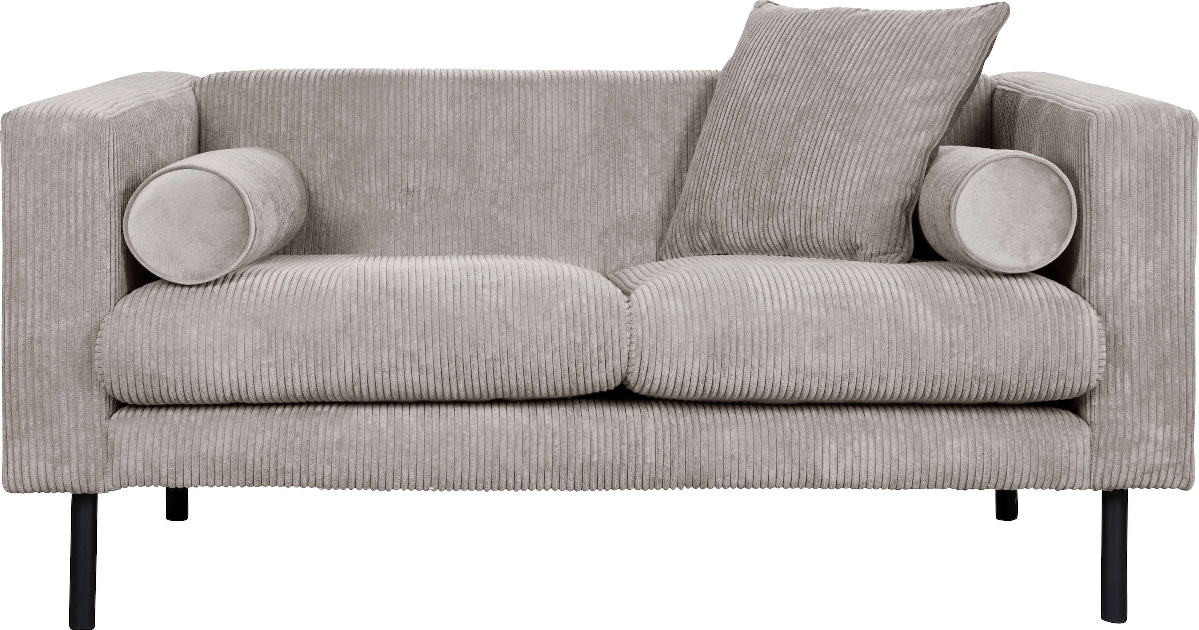Guido Maria Kretschmer Home&Living 2-Sitzer »Lillibeth Designsofa mit Wellenunterfederung, Maße B/T/H: 155/74/83 cm«, Zierkissen als Wendekissen, in Samtoptik oder Cord