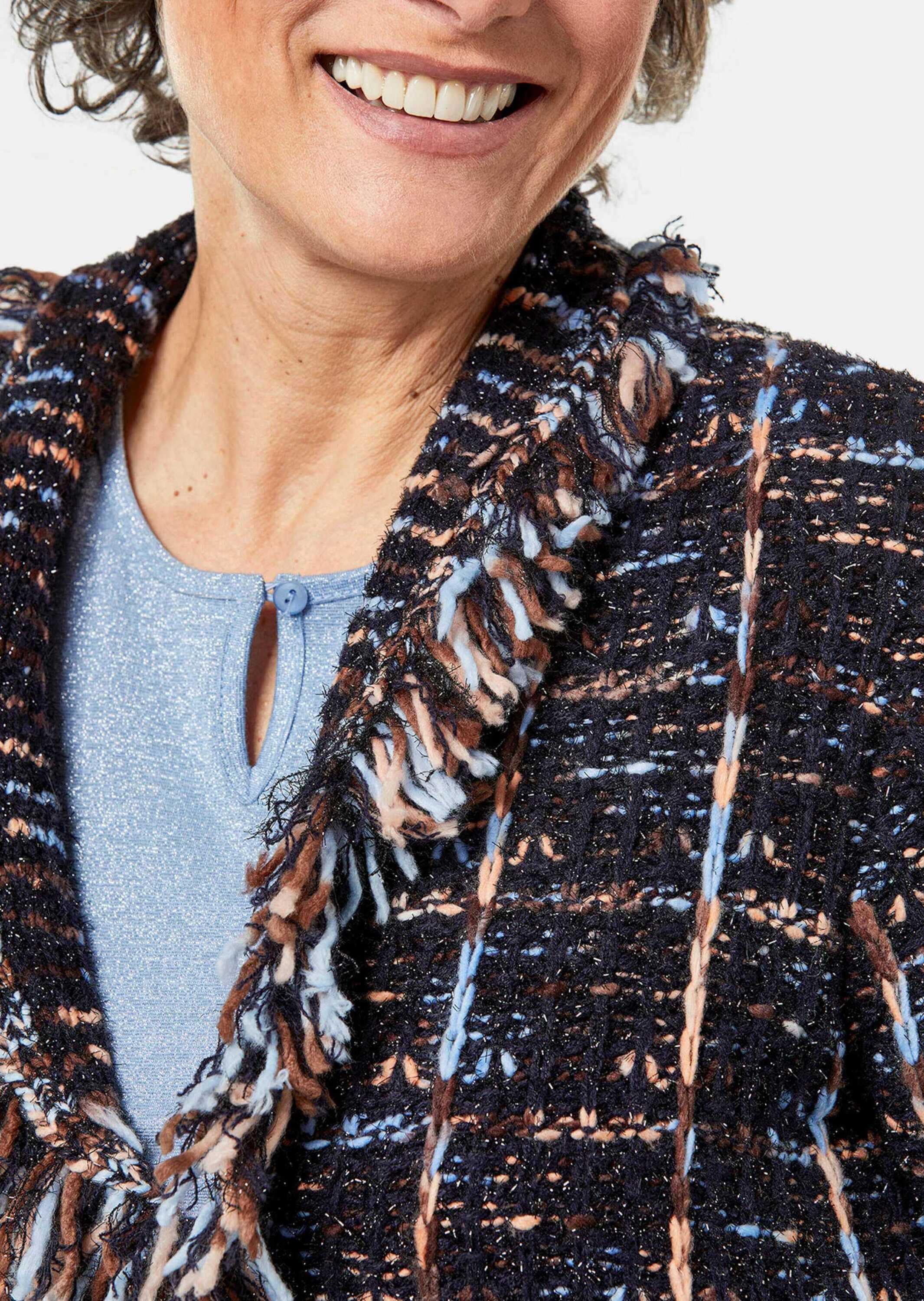 GOLDNER Strickjacke »Jacke Fransenstrickjacke«