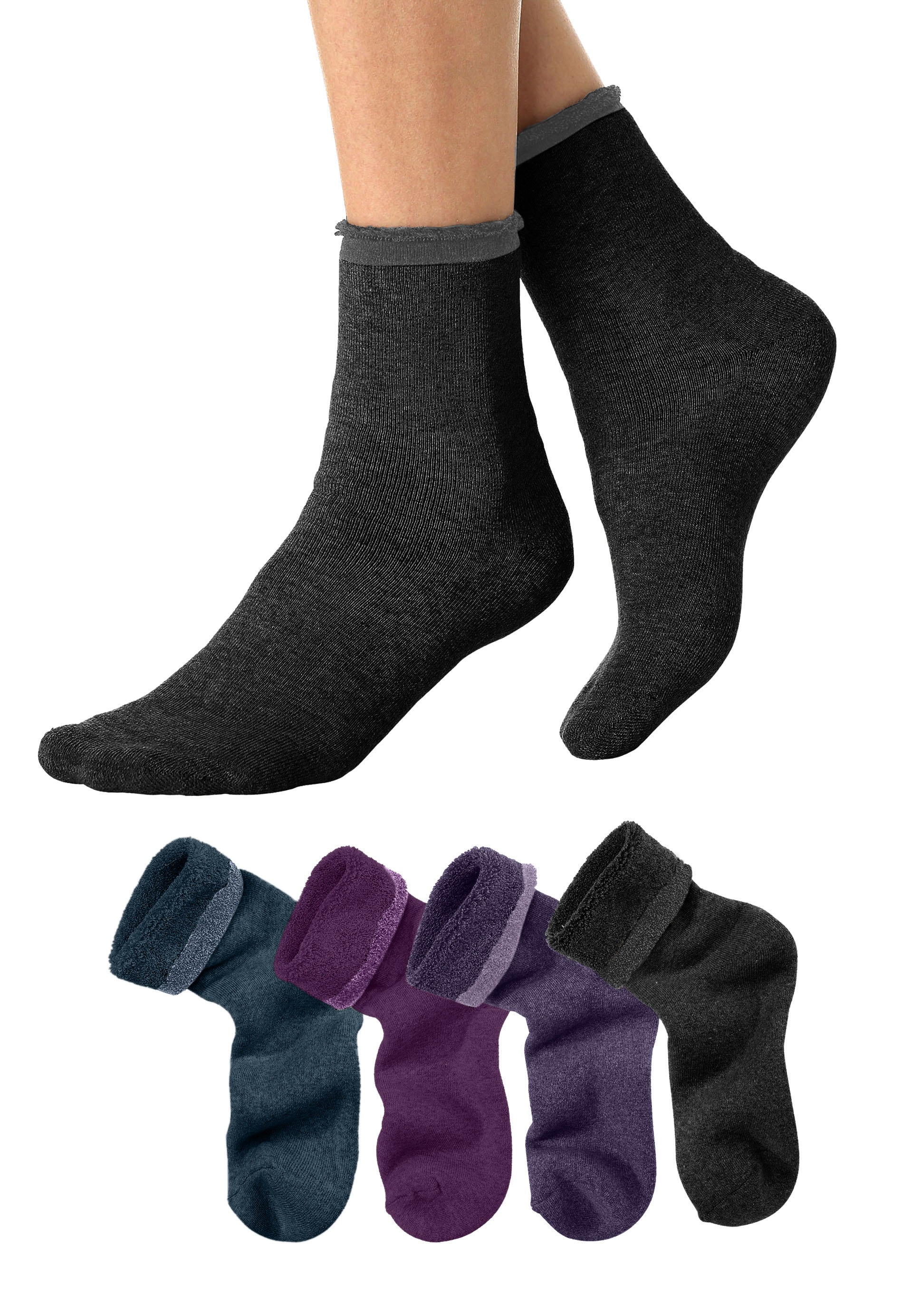 OTTO Kuschelsocken, Innenfrottee Paar), 4 (Set, Lavana mit bei bestellen